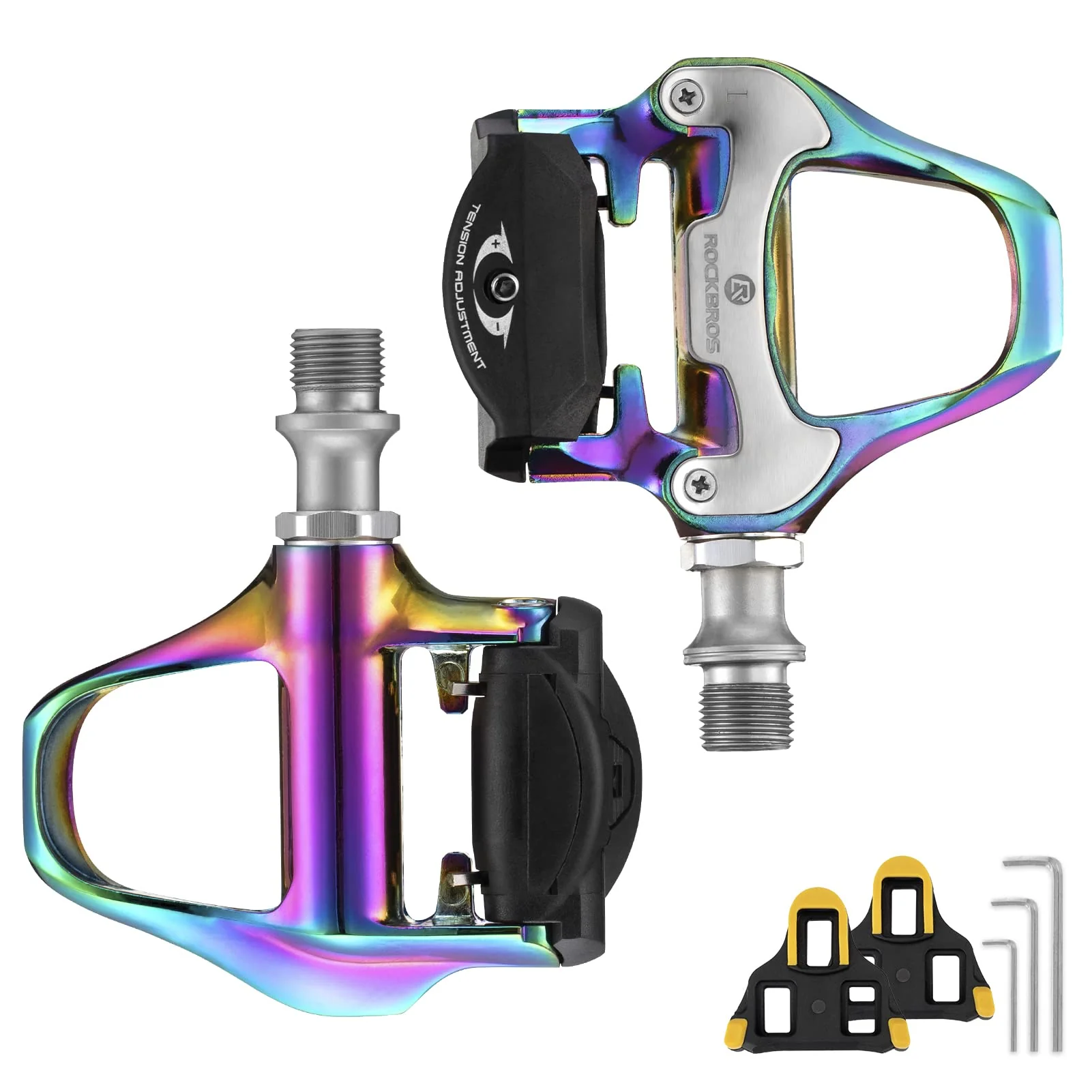 ROCKBROS Lightweight Clipless Pedals with Cleats Compatible with SPD-SL - Image 7