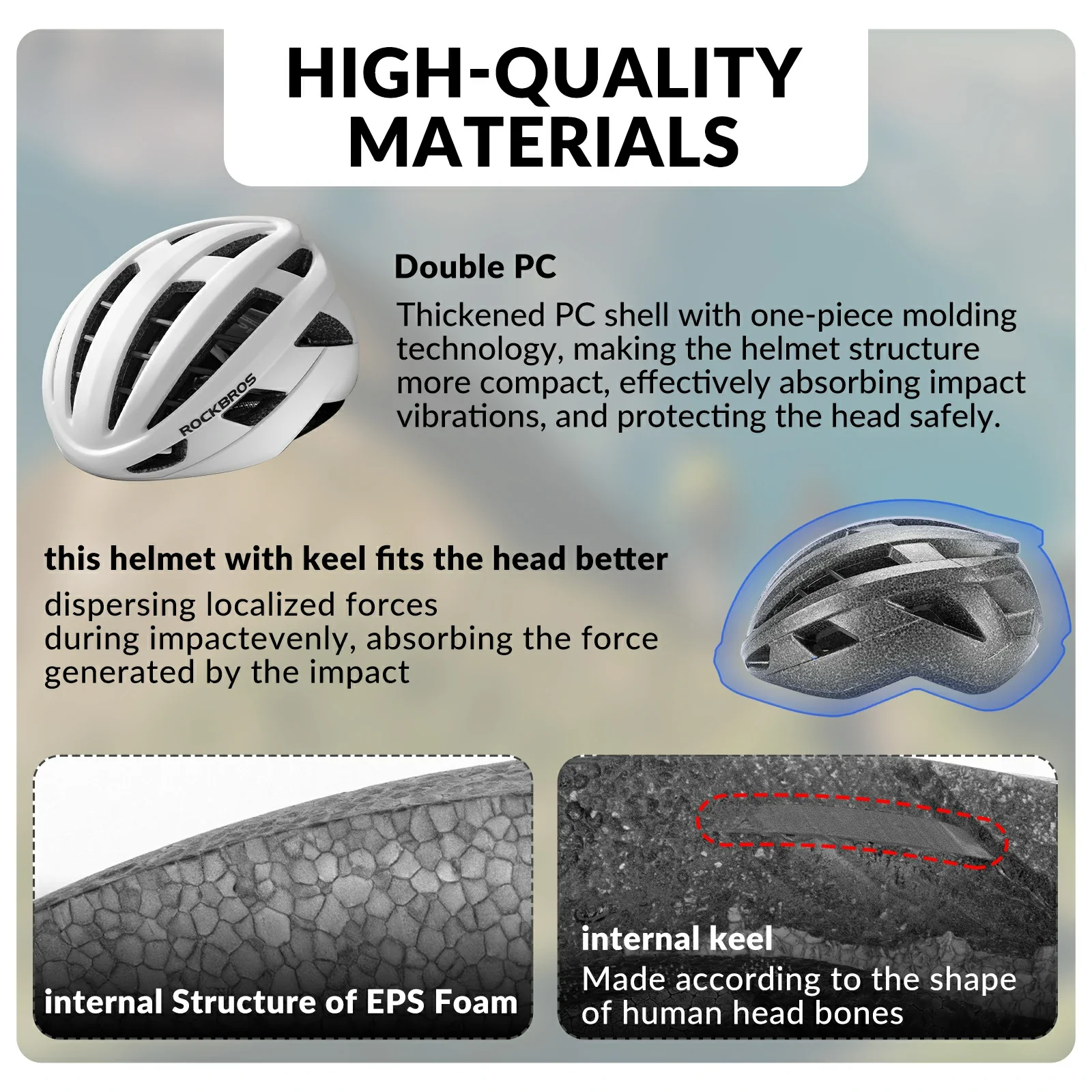 ROCKBROS LK-11 Cycling Helmet Integrated Adjustable Shockproof MTB Road Unisex - Image 11