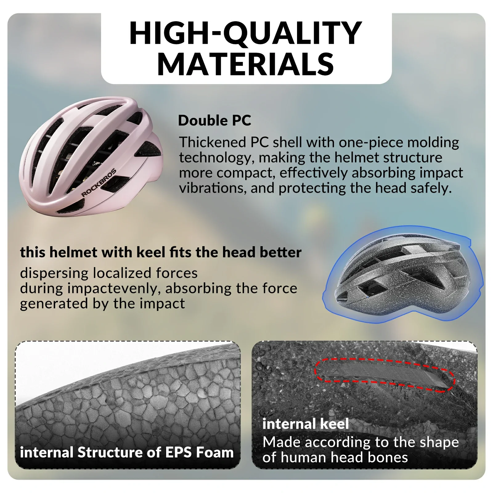 ROCKBROS LK-11 Cycling Helmet Integrated Adjustable Shockproof MTB Road Unisex - Image 20