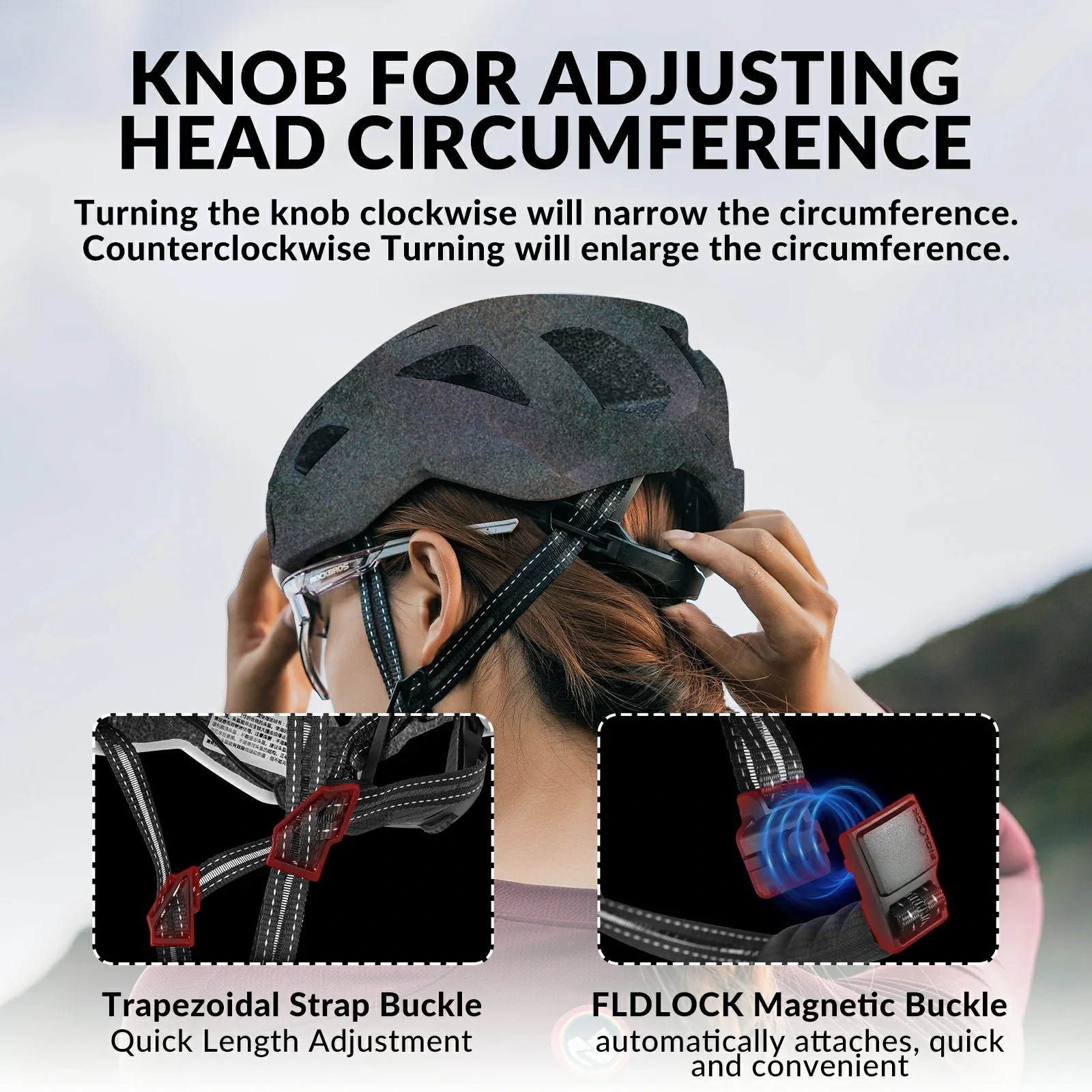 ROCKBROS LK-11 Cycling Helmet Integrated Adjustable Shockproof MTB Road Unisex - Image 23