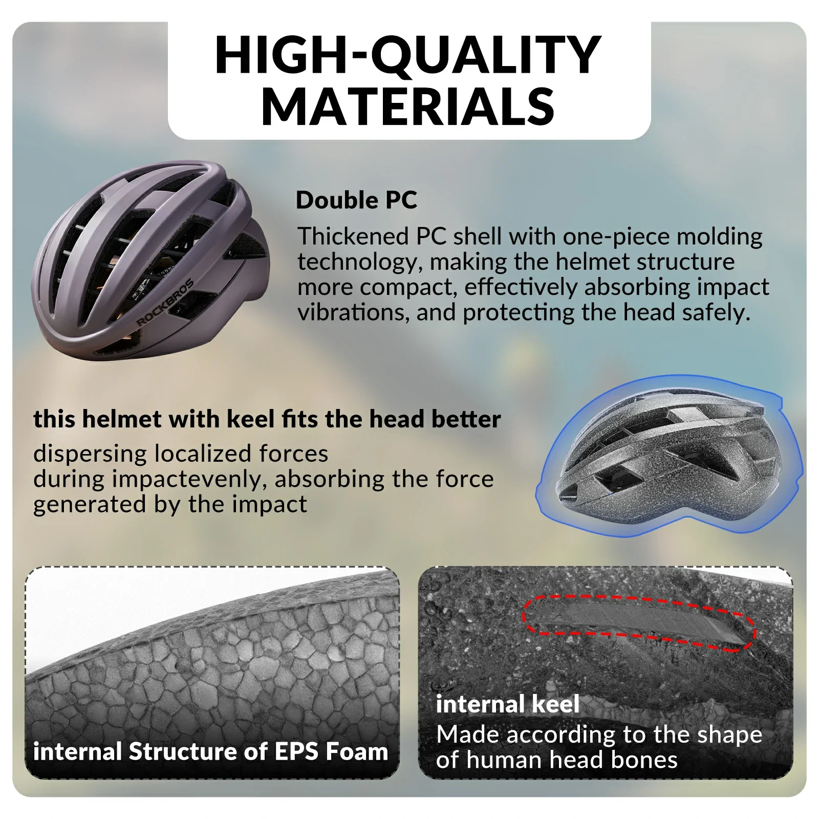 ROCKBROS LK-11 Cycling Helmet Integrated Adjustable Shockproof MTB Road Unisex - Image 30