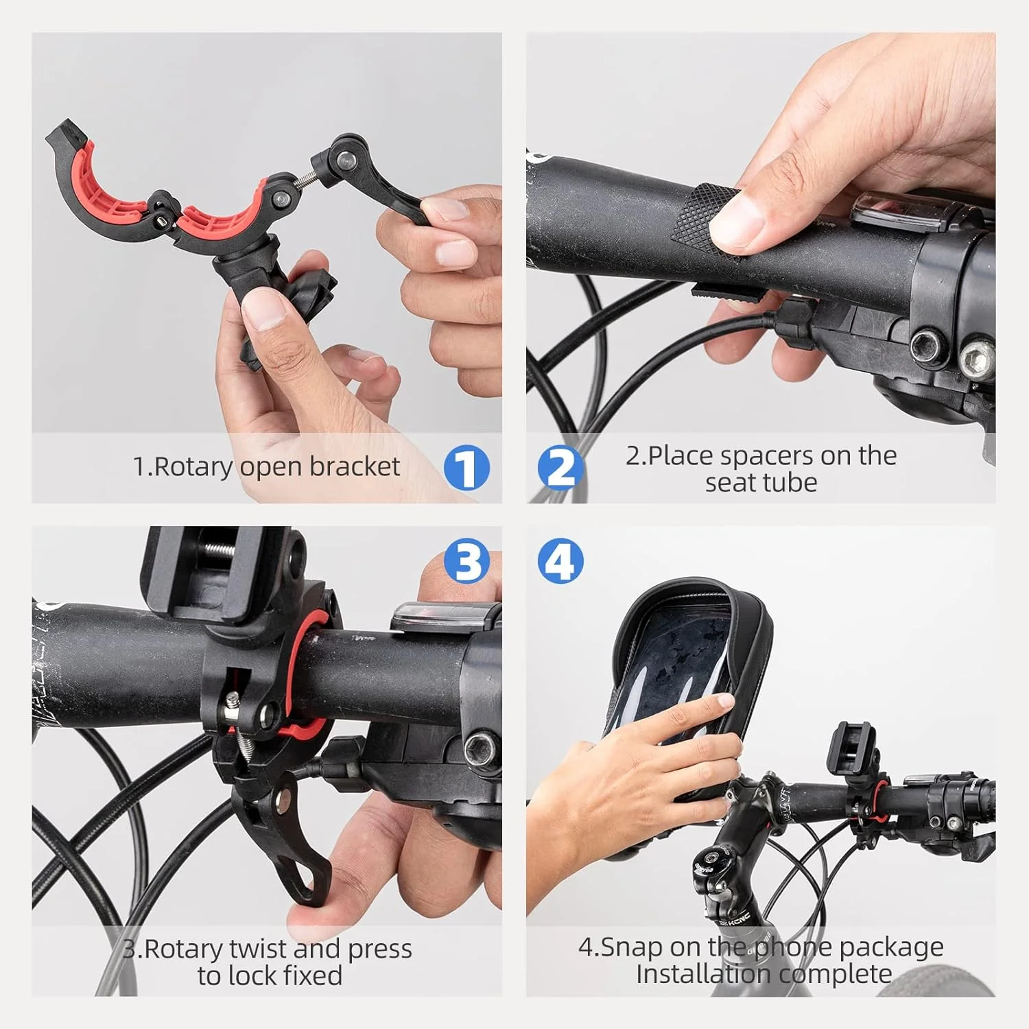ROCKBROS Motorcycle Phone Mount Waterproof Handlebar Phone Bag - Image 6
