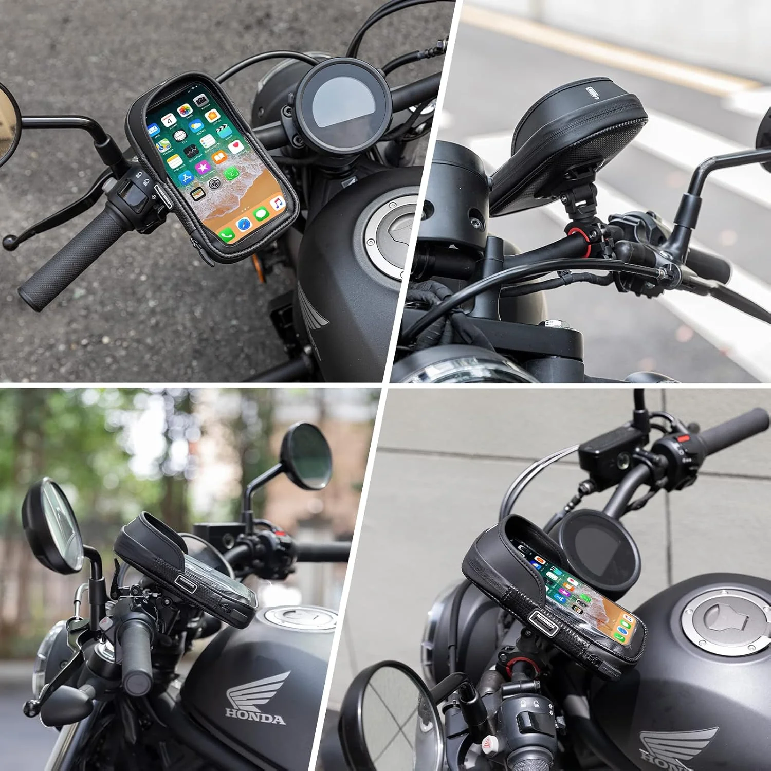 ROCKBROS Motorcycle Phone Mount Waterproof Handlebar Phone Bag - Image 7