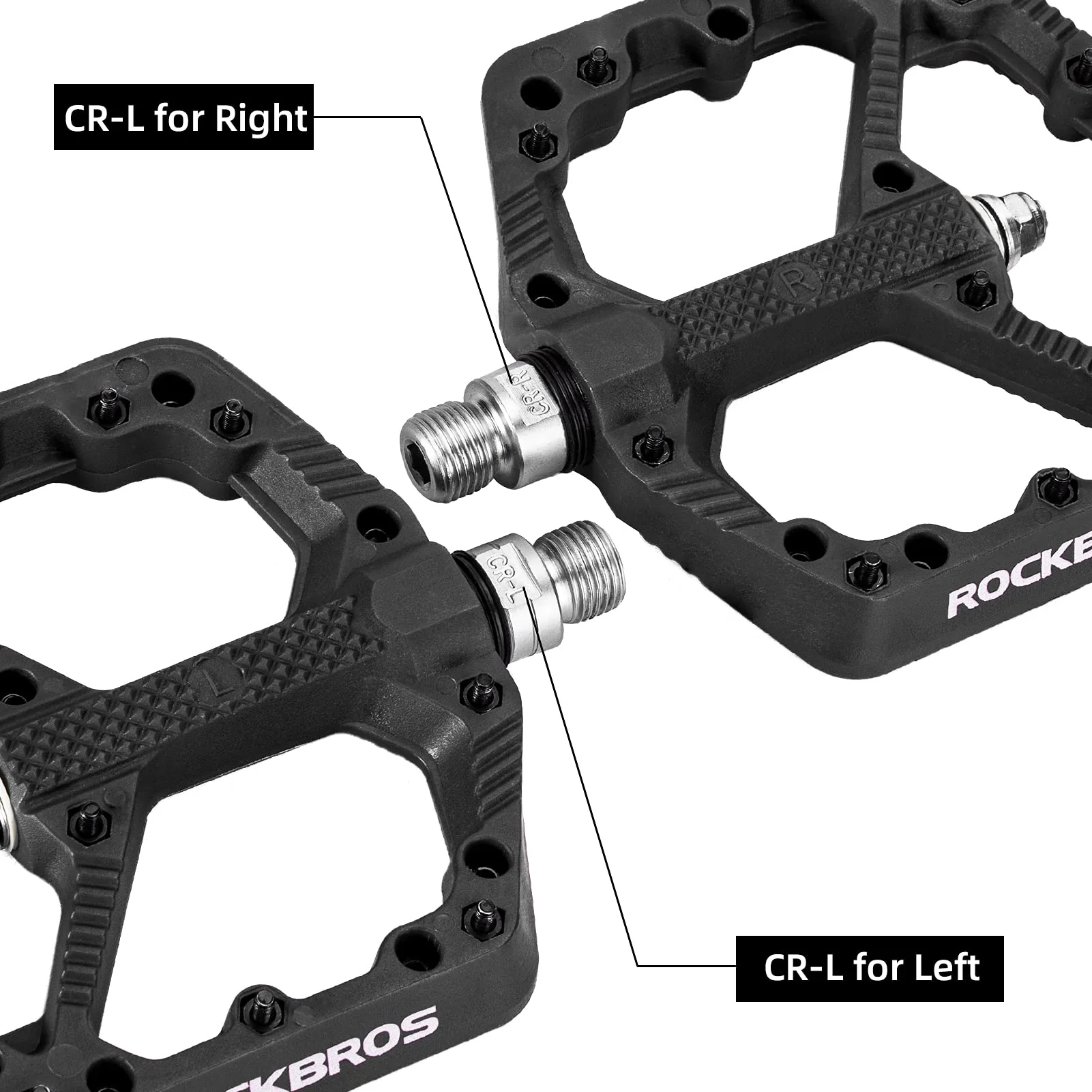 ROCKBROS Mountain Bike Pedals Flat MTB Pedals Nylon Fiber Bicycle Platform Pedals - Image 15