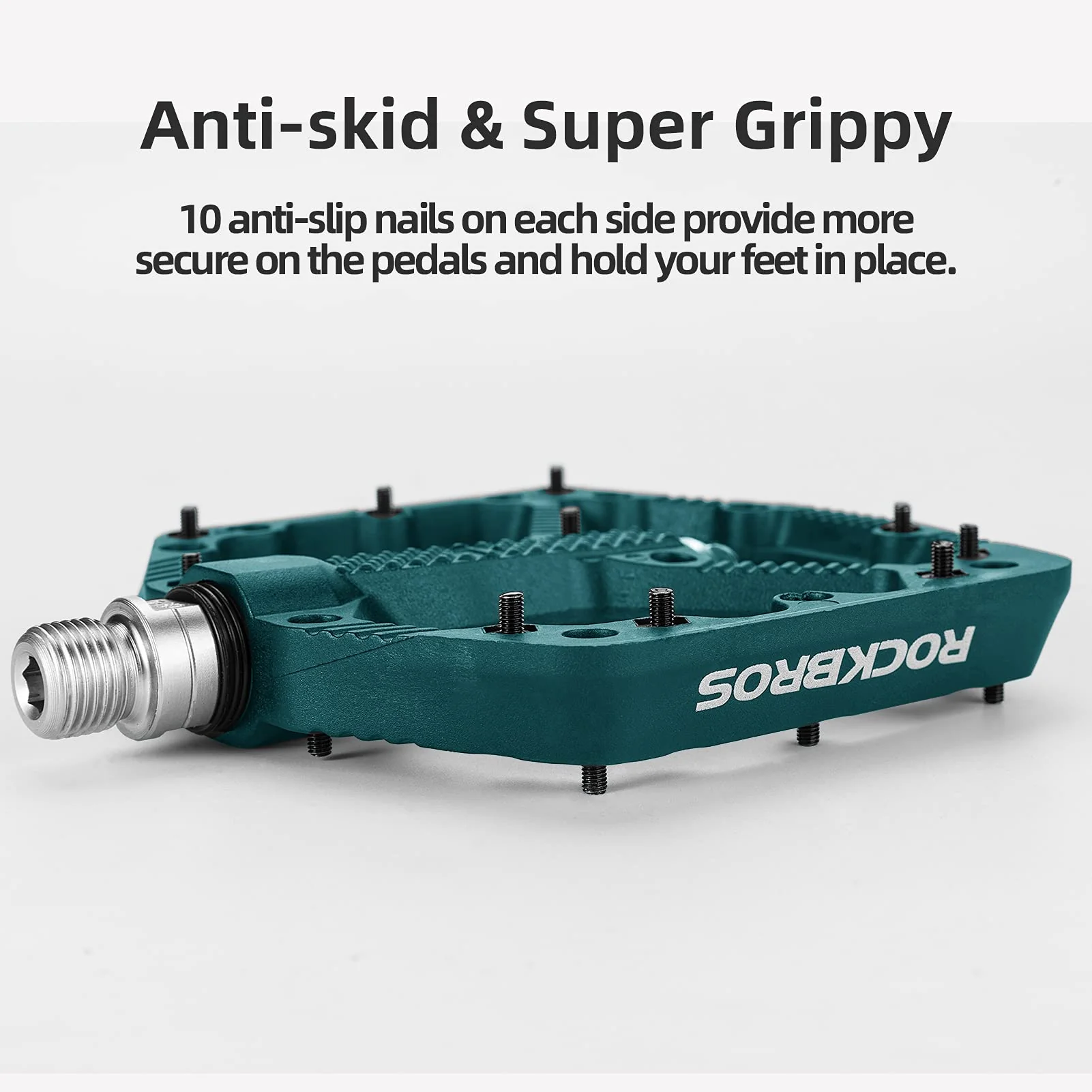 ROCKBROS Mountain Bike Pedals Flat MTB Pedals Nylon Fiber Bicycle Platform Pedals - Image 20