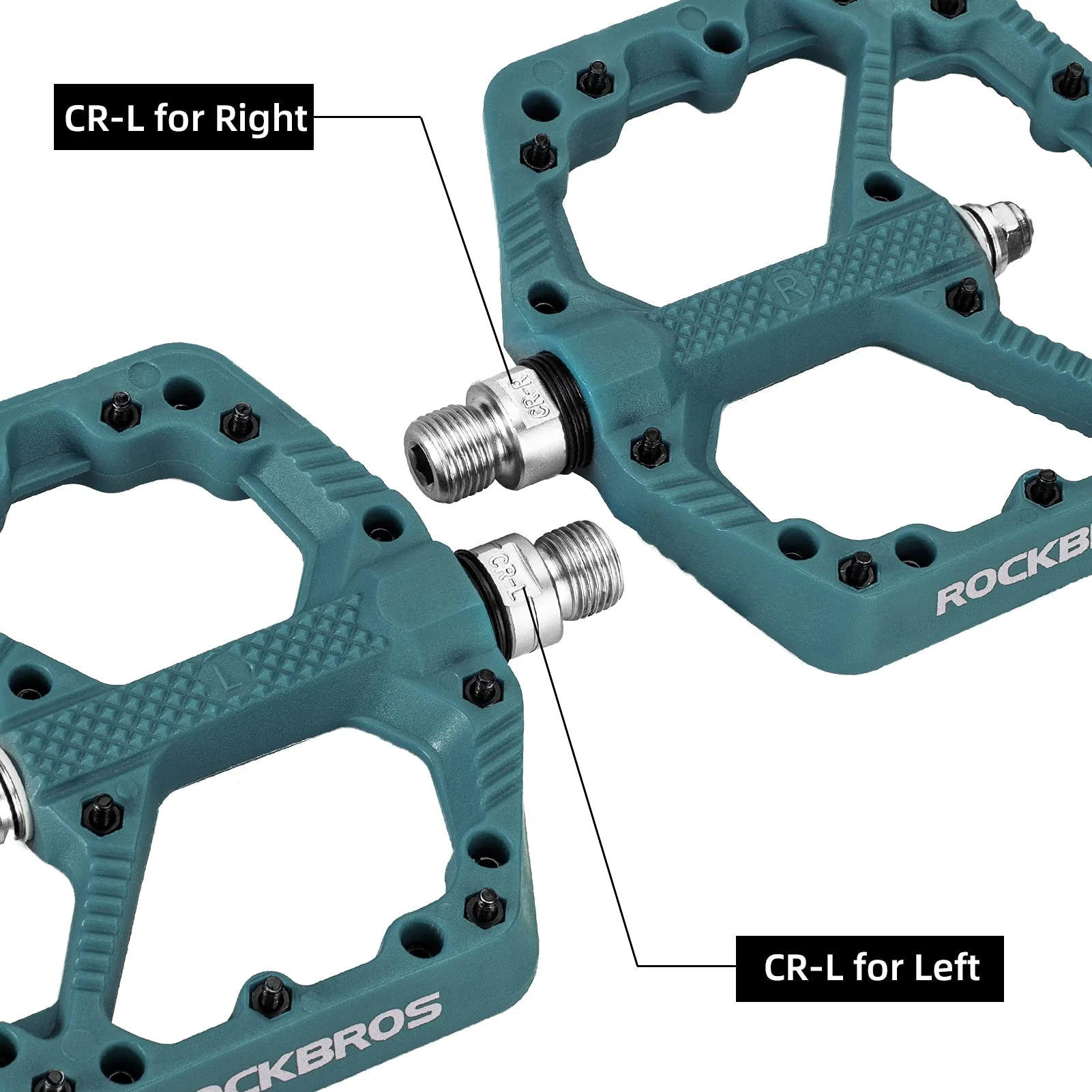 ROCKBROS Mountain Bike Pedals Flat MTB Pedals Nylon Fiber Bicycle Platform Pedals - Image 21