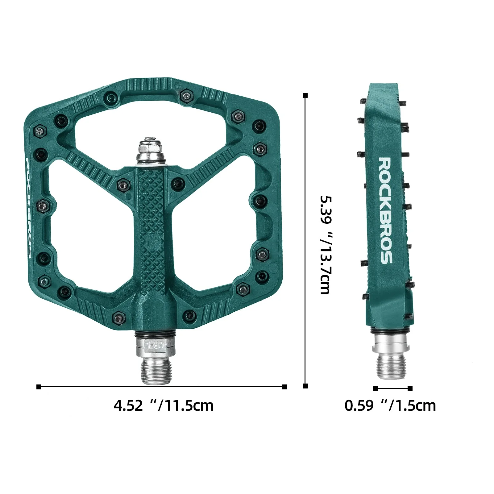 ROCKBROS Mountain Bike Pedals Flat MTB Pedals Nylon Fiber Bicycle Platform Pedals - Image 22
