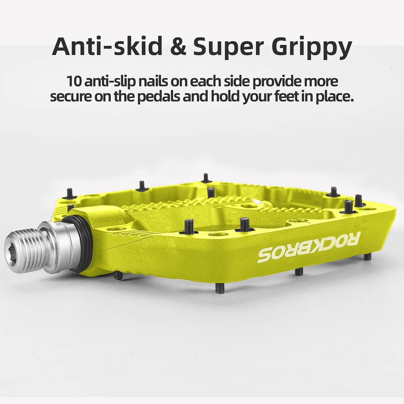 ROCKBROS Mountain Bike Pedals Flat MTB Pedals Nylon Fiber Bicycle Platform Pedals - Image 25