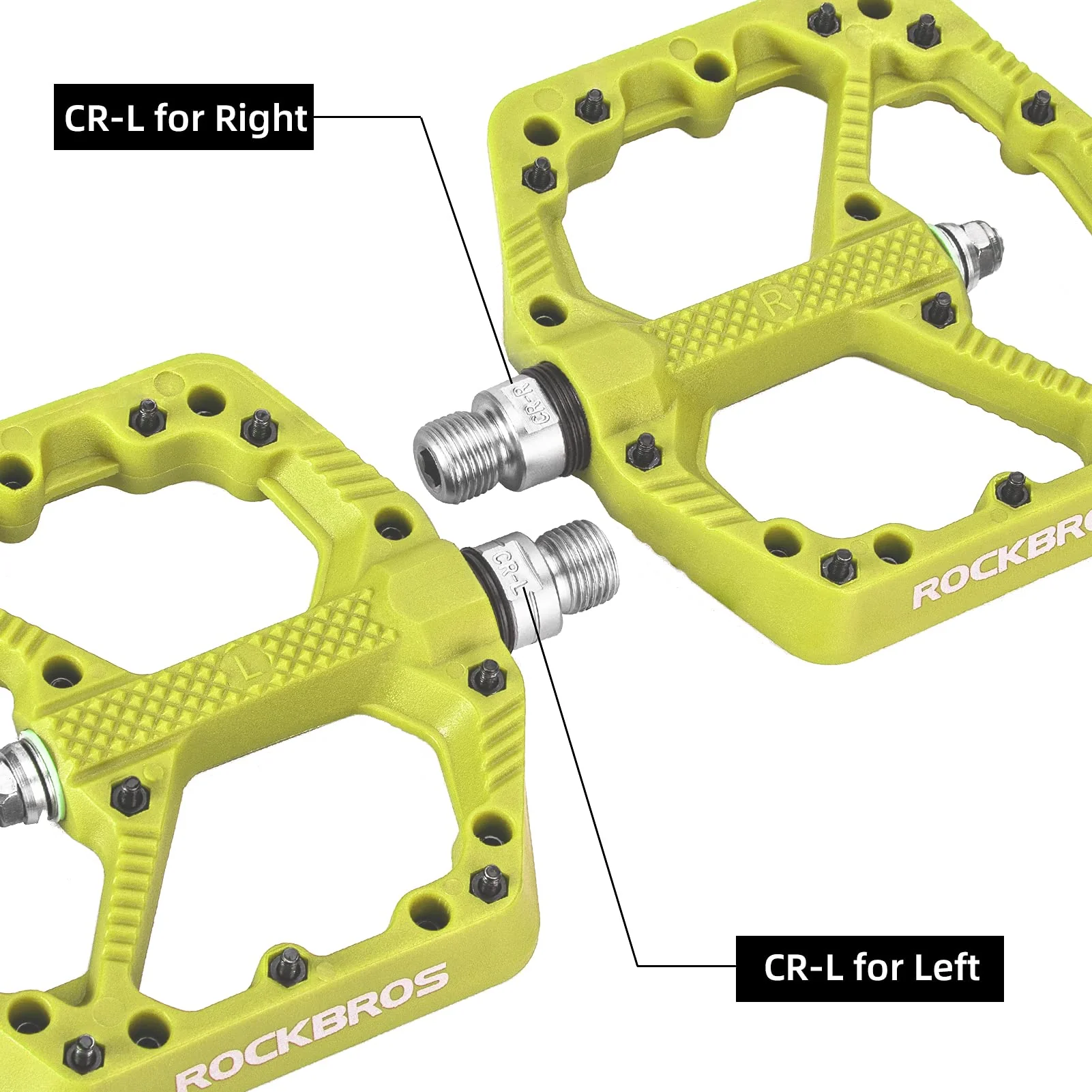 ROCKBROS Mountain Bike Pedals Flat MTB Pedals Nylon Fiber Bicycle Platform Pedals - Image 26