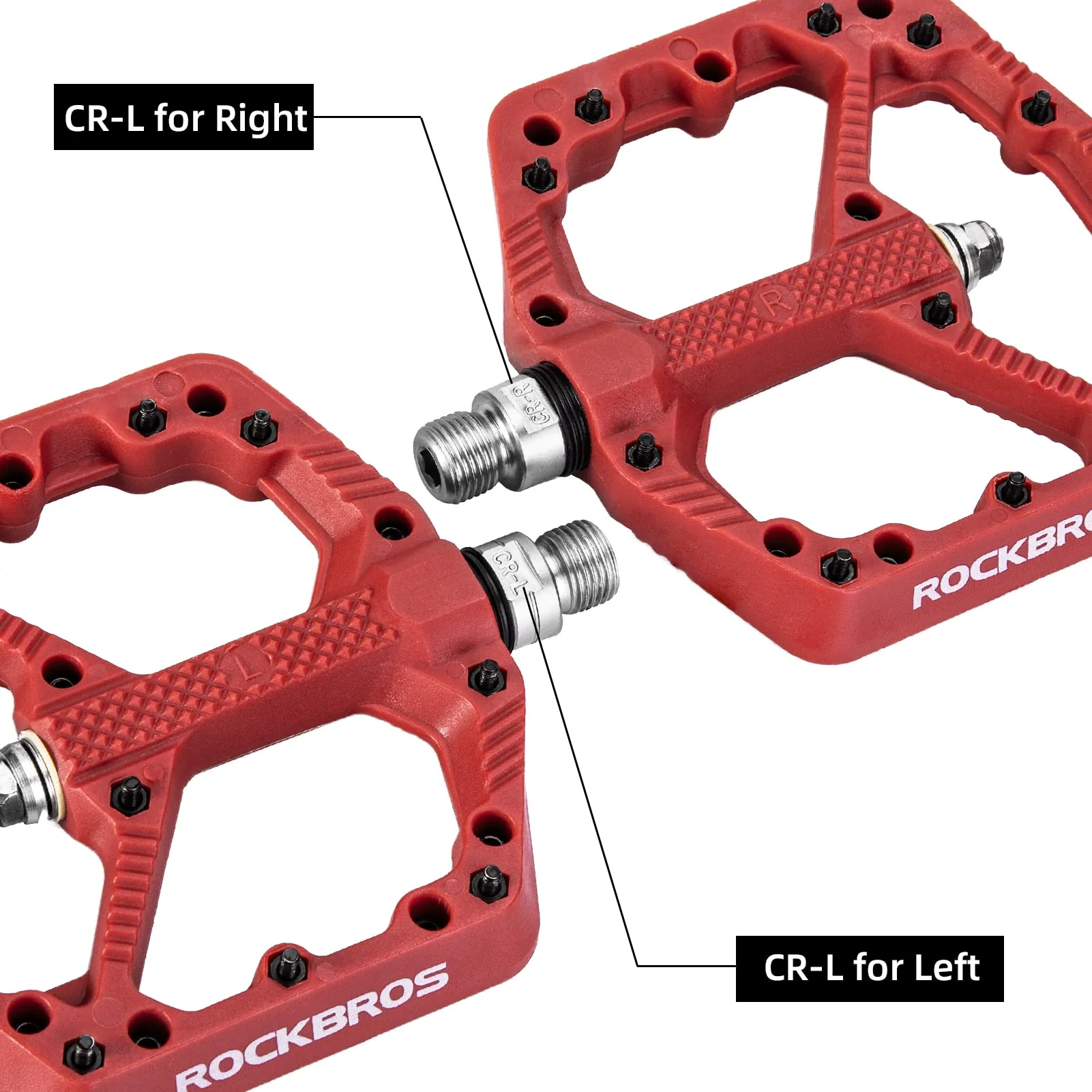 ROCKBROS Mountain Bike Pedals Flat MTB Pedals Nylon Fiber Bicycle Platform Pedals - Image 31
