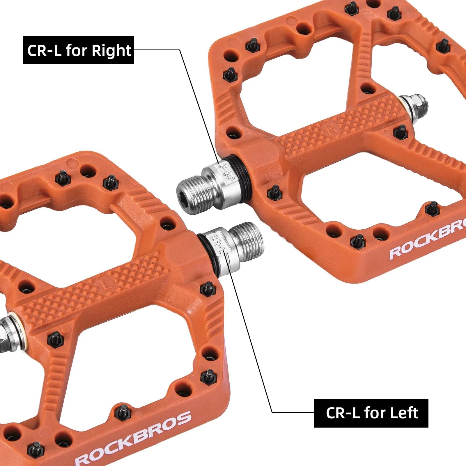 ROCKBROS Mountain Bike Pedals Flat MTB Pedals Nylon Fiber Bicycle Platform Pedals - Image 8