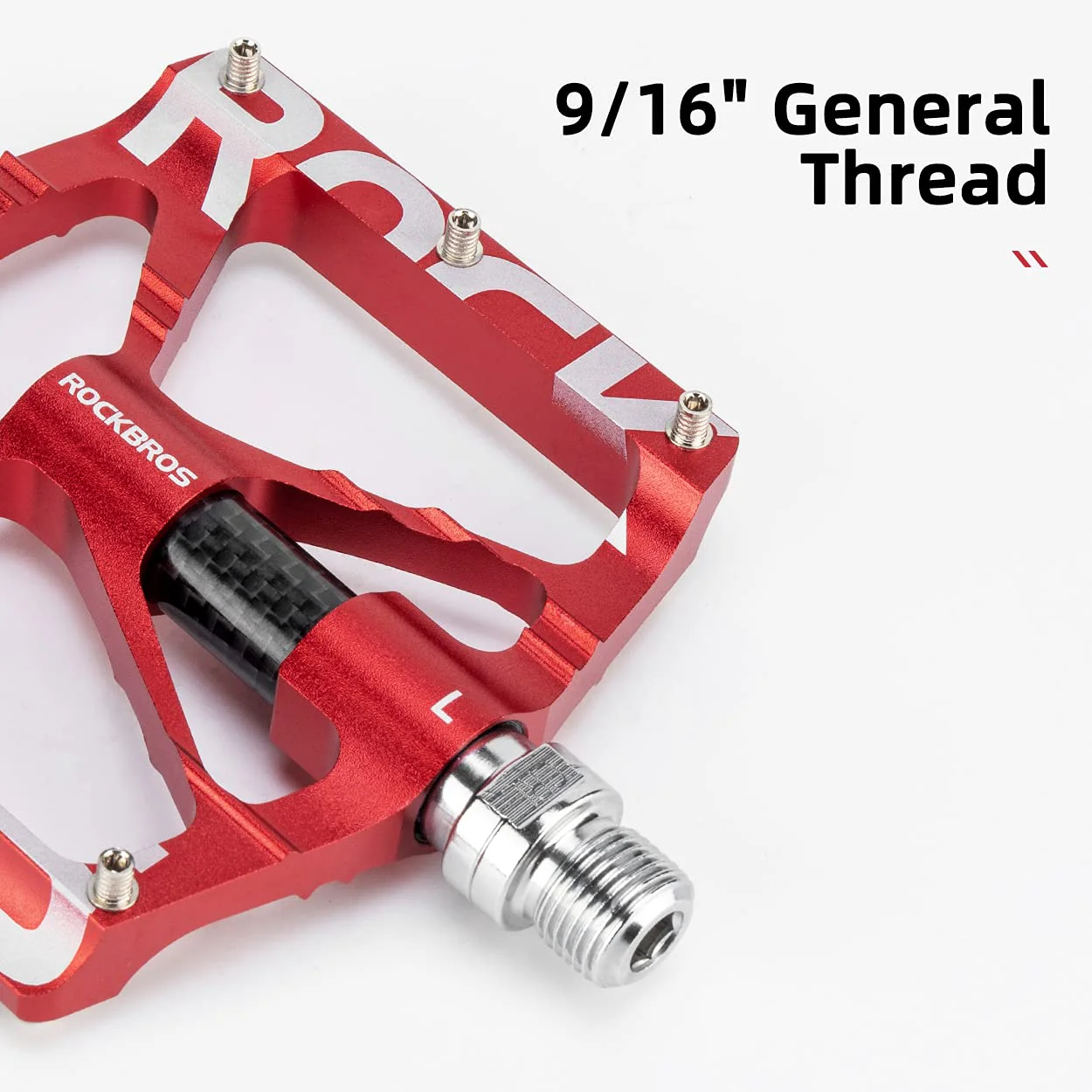 ROCKBROS Mountain Bike Pedals MTB BMX  Pedals CNC Non-Slip Lightweight Aluminum Alloy Bicycle Pedals 9/16" - Image 10