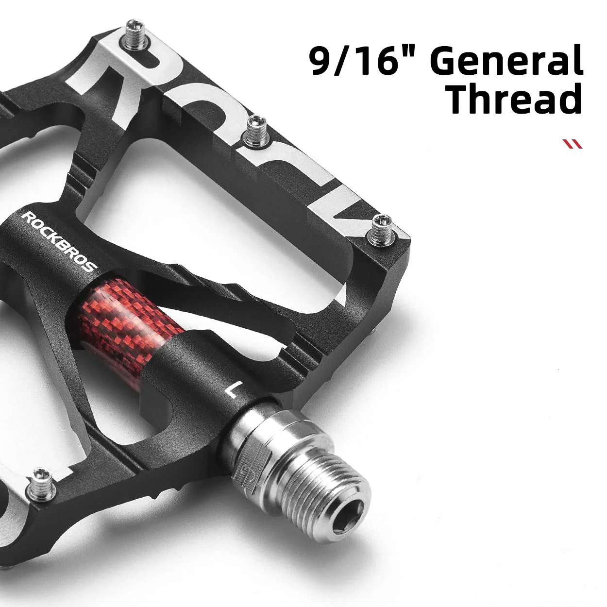 ROCKBROS Mountain Bike Pedals MTB BMX  Pedals CNC Non-Slip Lightweight Aluminum Alloy Bicycle Pedals 9/16" - Image 6