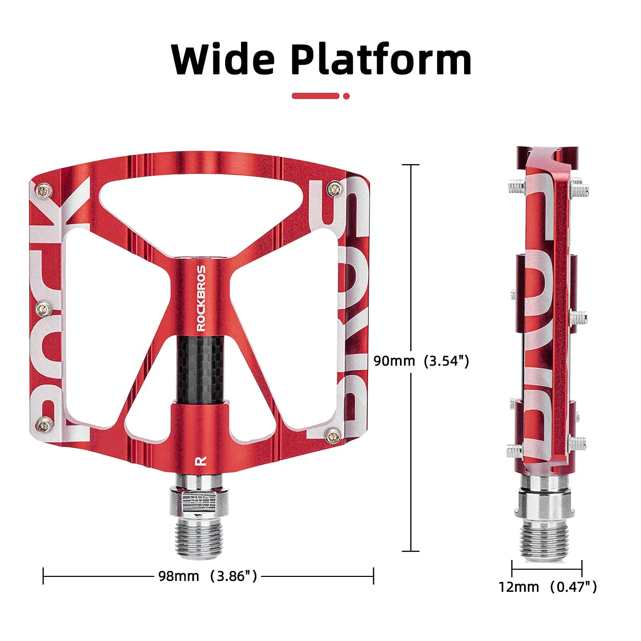ROCKBROS Mountain Bike Pedals MTB BMX  Pedals CNC Non-Slip Lightweight Aluminum Alloy Bicycle Pedals 9/16" - Image 9