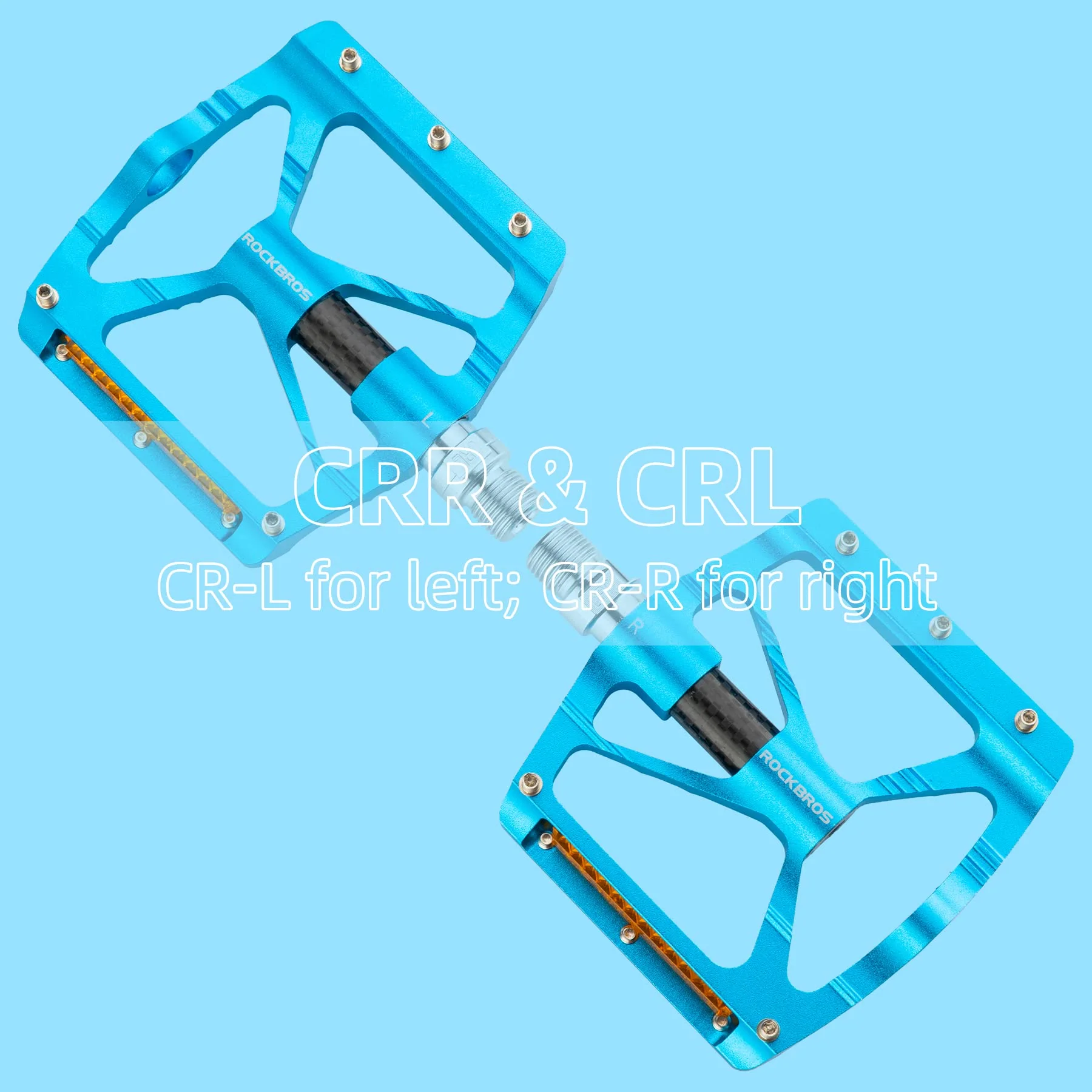 ROCKBROS Mountain Bike Pedals MTB Reflective Pedals CNC Non-Slip Lightweight Aluminum Alloy Bicycle Pedals - Image 10