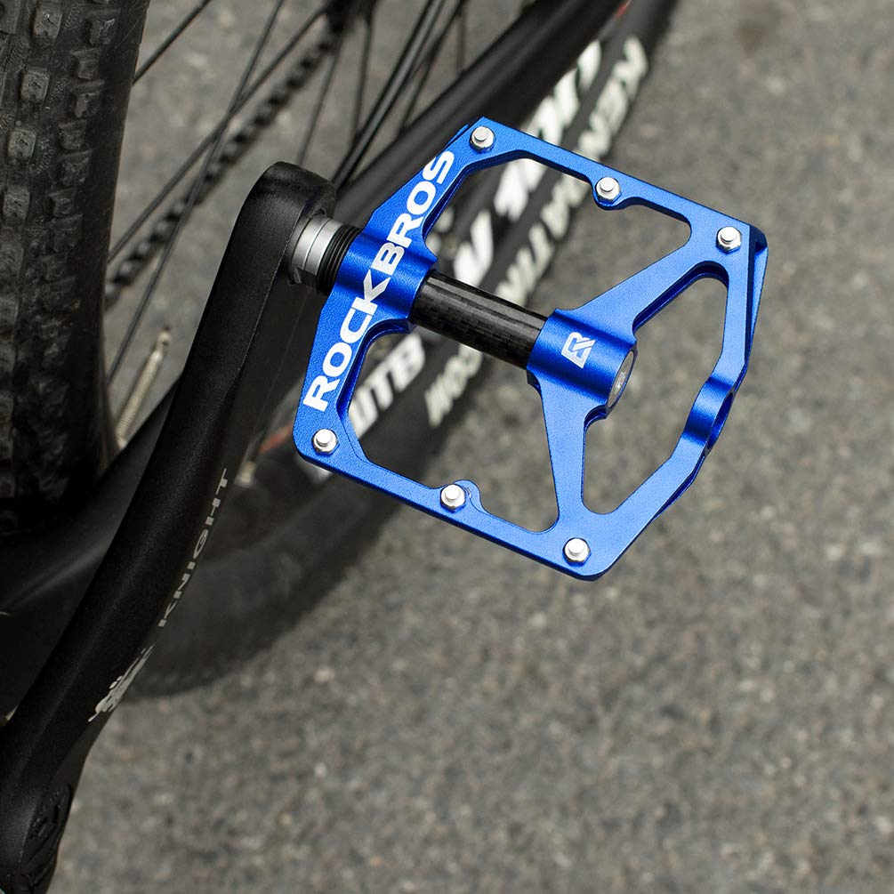 ROCKBROS Mountain MTB Bike Flat 9/16 Lightweight Carbon Fiber Sealed Bearing Pedals - Image 11