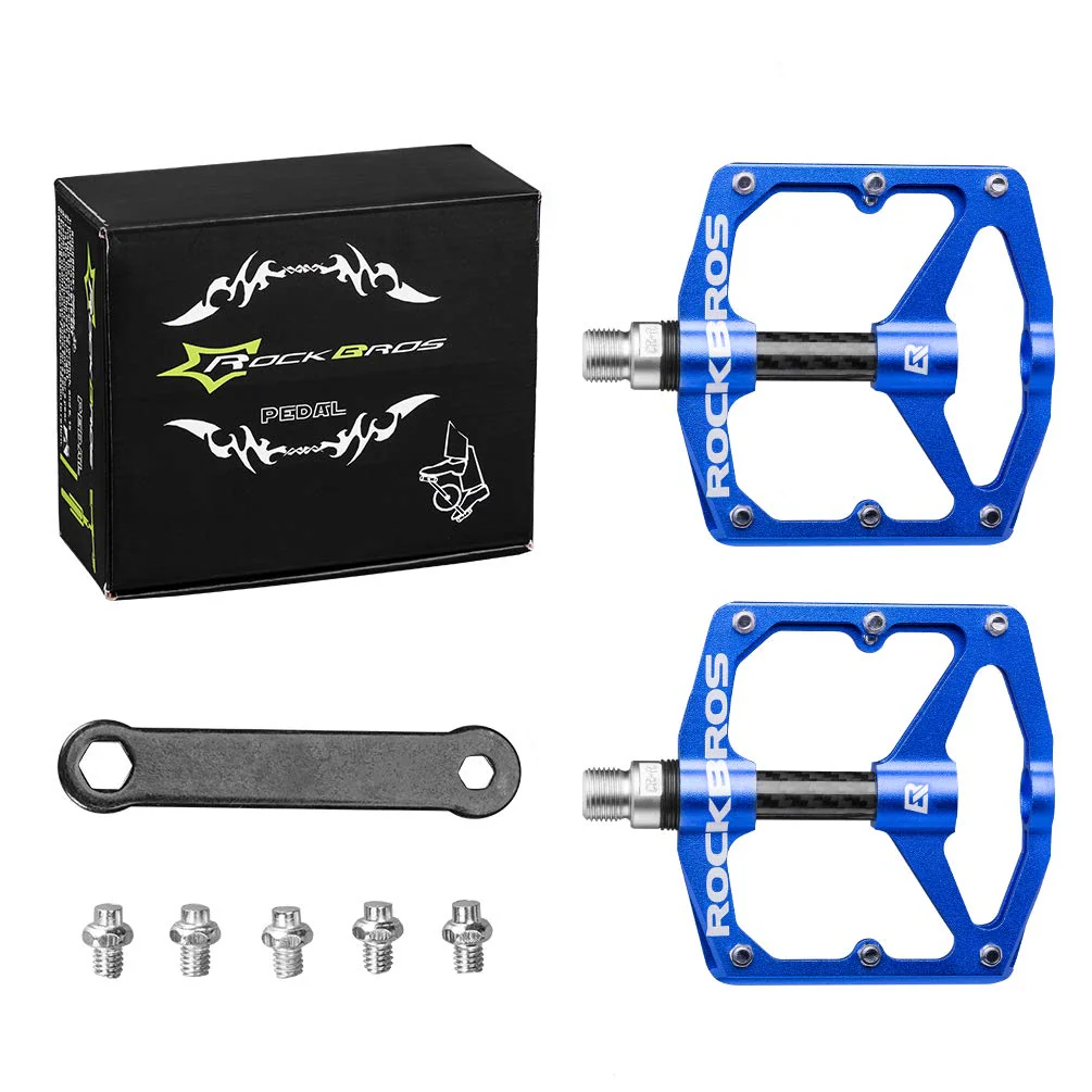 ROCKBROS Mountain MTB Bike Flat 9/16 Lightweight Carbon Fiber Sealed Bearing Pedals - Image 16