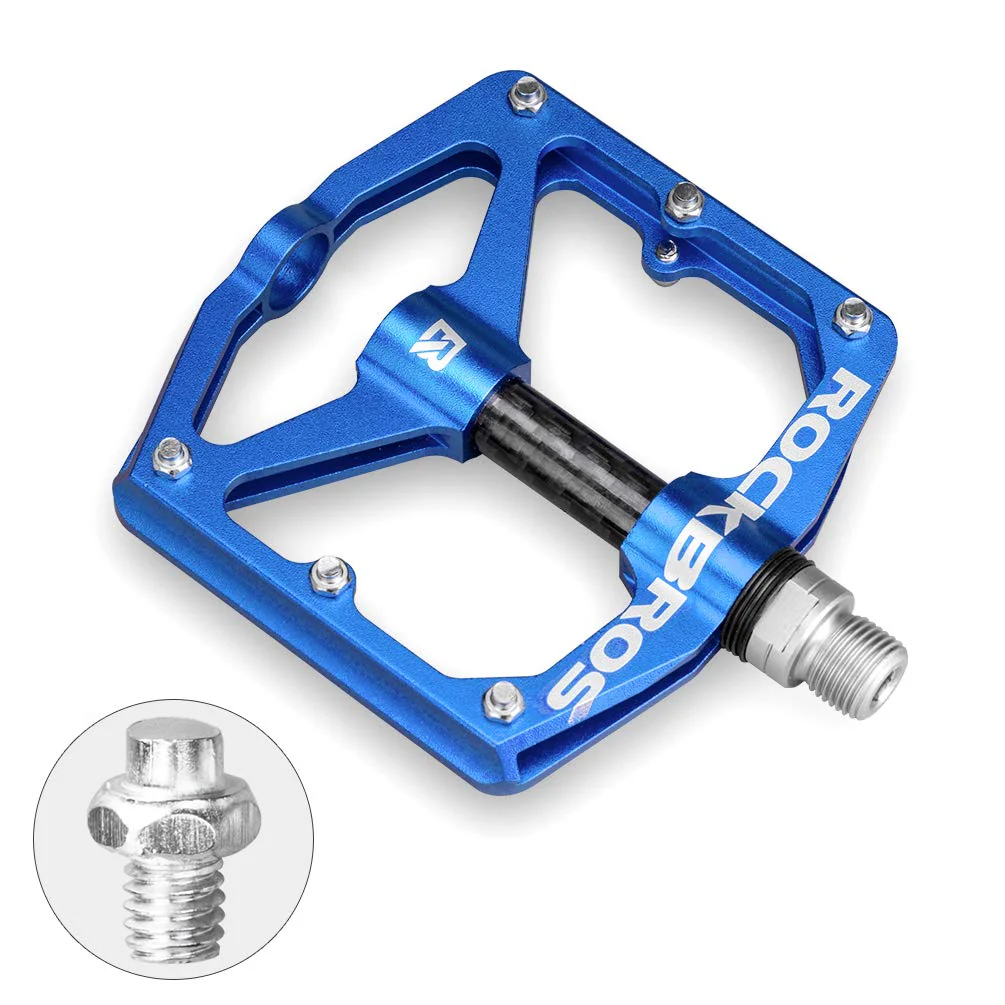 ROCKBROS Mountain MTB Bike Flat 9/16 Lightweight Carbon Fiber Sealed Bearing Pedals - Image 17