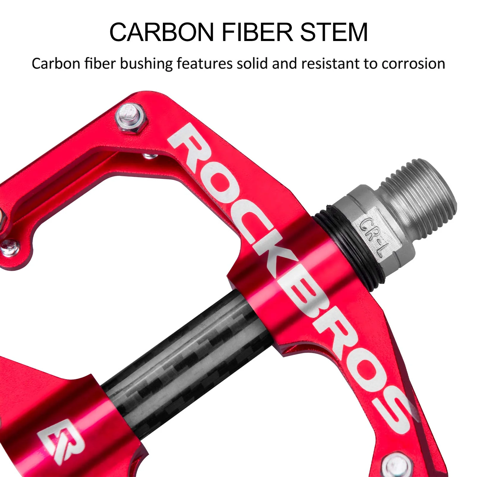 ROCKBROS Mountain MTB Bike Flat 9/16 Lightweight Carbon Fiber Sealed Bearing Pedals - Image 19