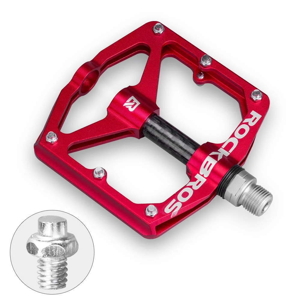 ROCKBROS Mountain MTB Bike Flat 9/16 Lightweight Carbon Fiber Sealed Bearing Pedals - Image 24