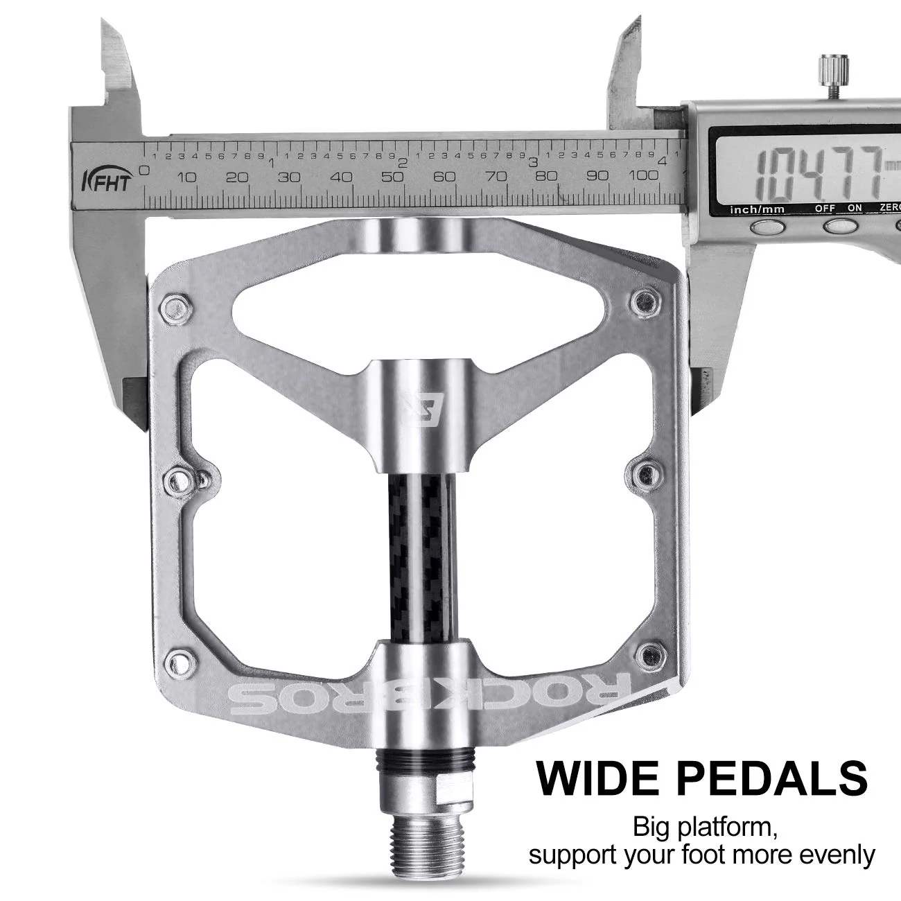 ROCKBROS Mountain MTB Bike Flat 9/16 Lightweight Carbon Fiber Sealed Bearing Pedals - Image 27