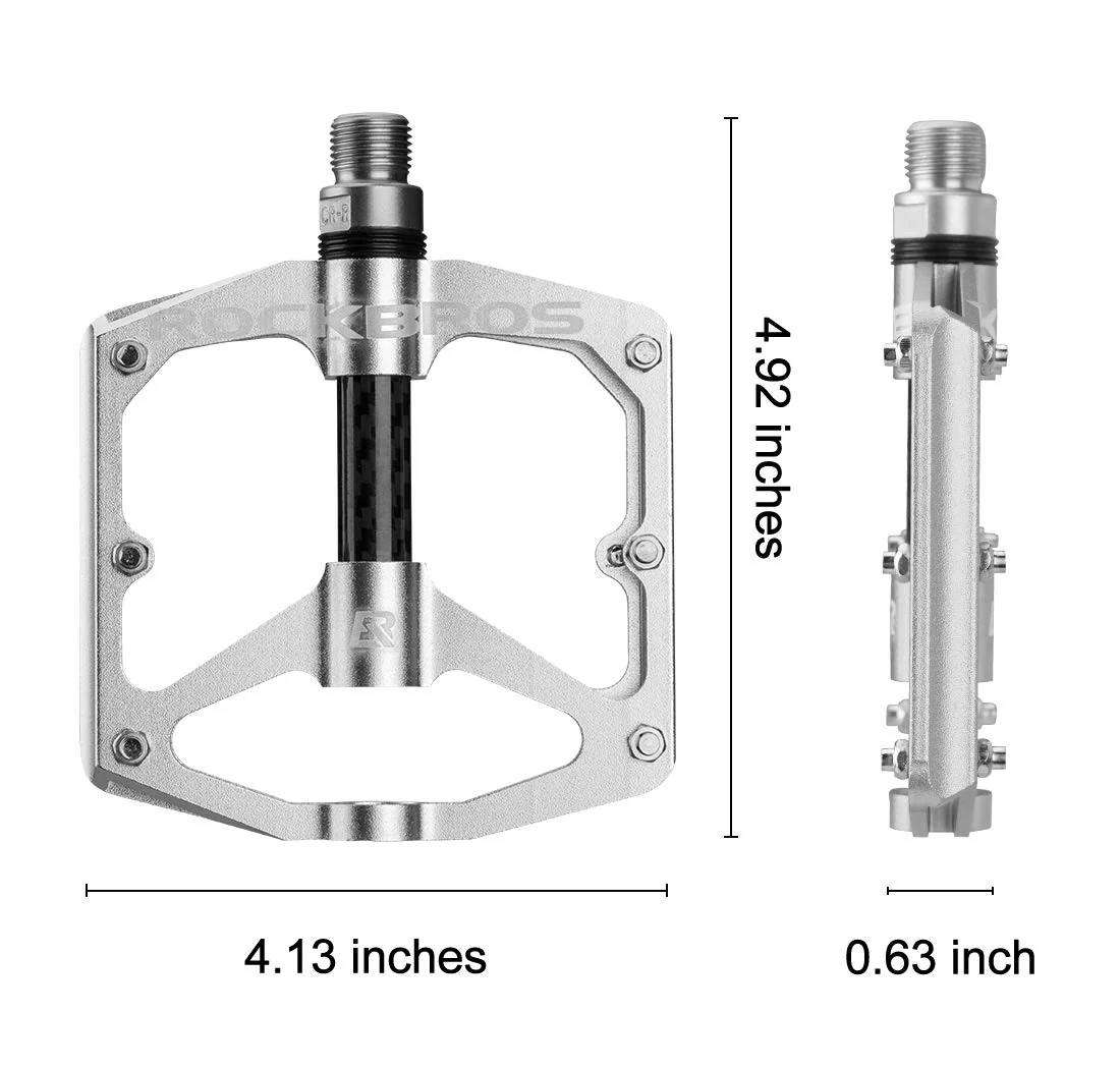 ROCKBROS Mountain MTB Bike Flat 9/16 Lightweight Carbon Fiber Sealed Bearing Pedals - Image 29