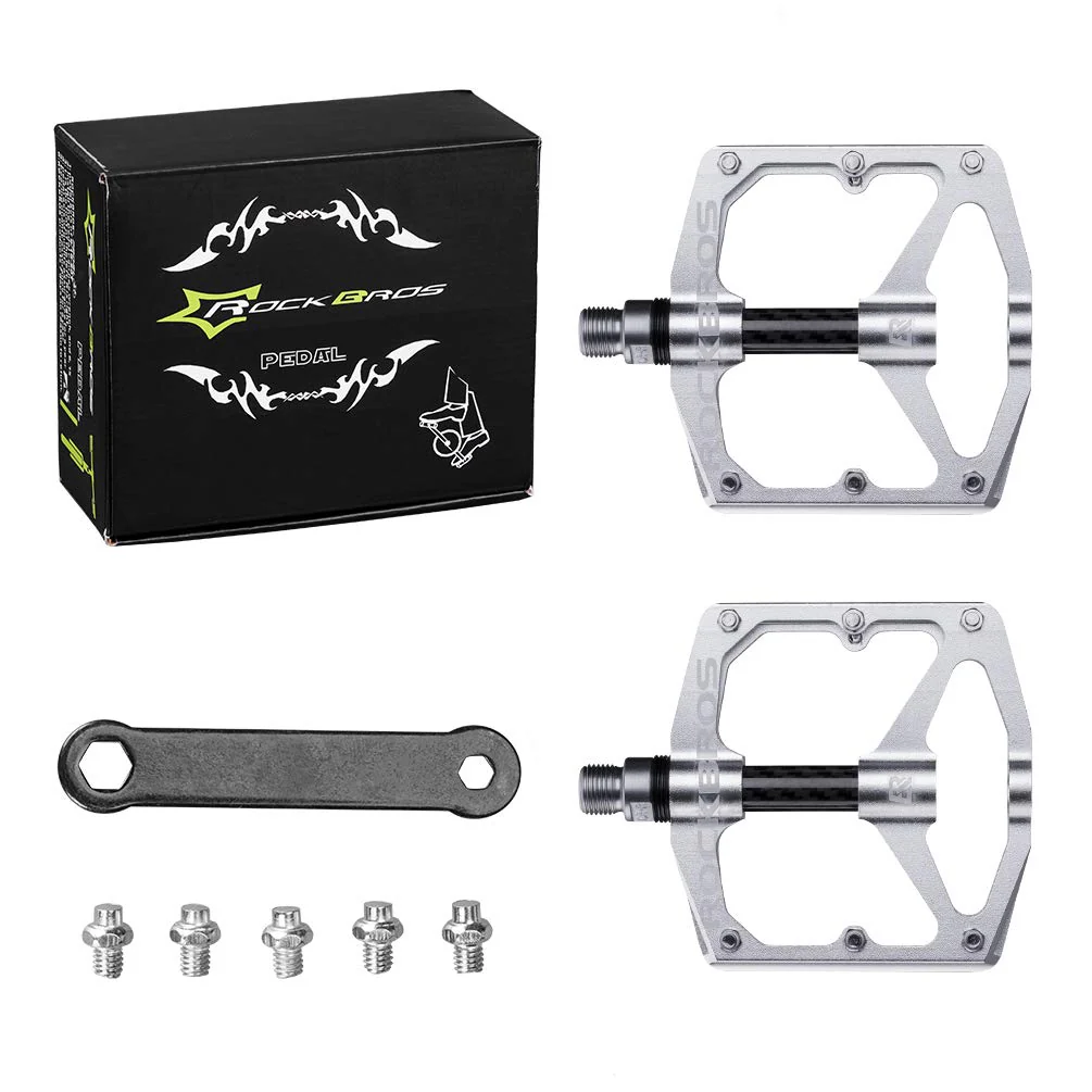 ROCKBROS Mountain MTB Bike Flat 9/16 Lightweight Carbon Fiber Sealed Bearing Pedals - Image 30