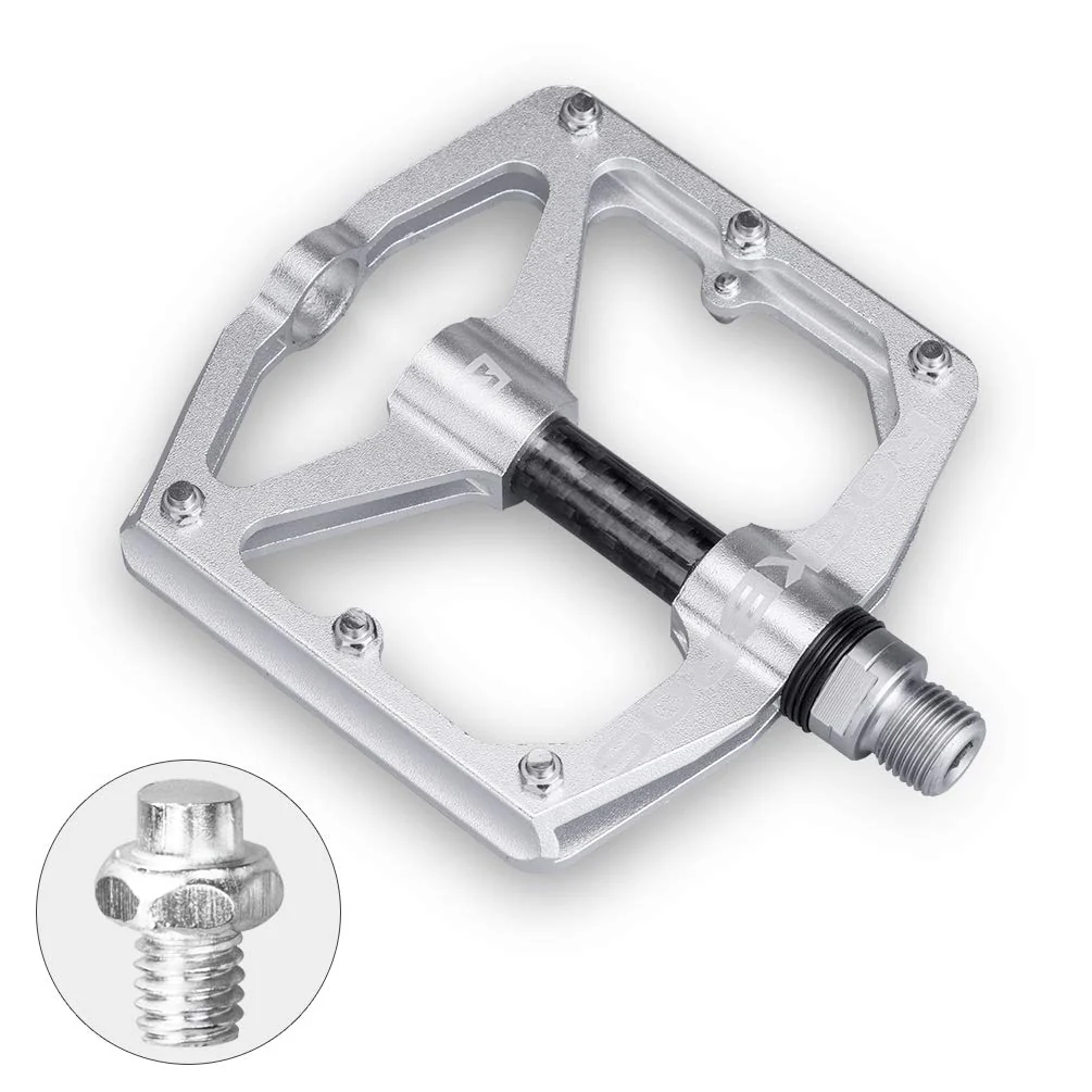 ROCKBROS Mountain MTB Bike Flat 9/16 Lightweight Carbon Fiber Sealed Bearing Pedals - Image 31