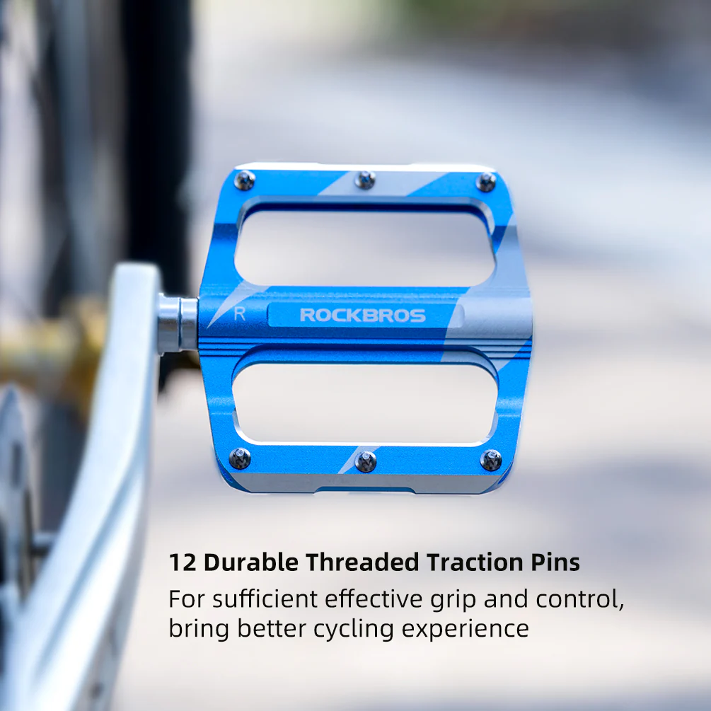 ROCKBROS Mountain MTB Bike Pedals Flat Bicycle 9/16 Lightweight Carbon Fiber Sealed Bearing Alloy Flat - Image 15