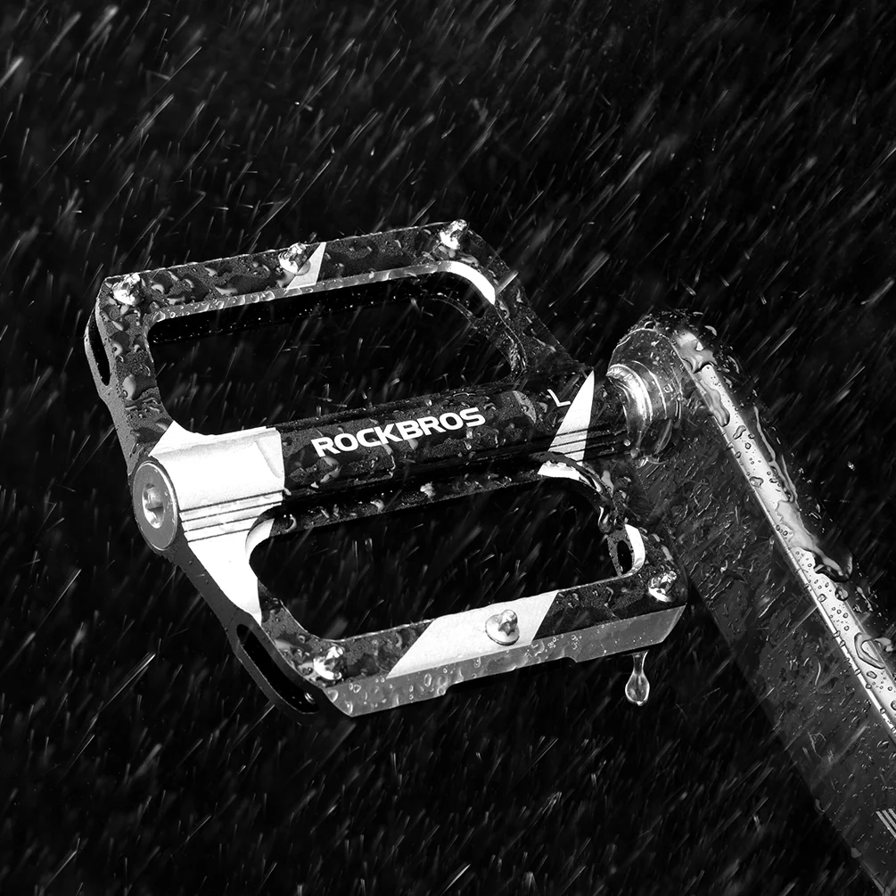 ROCKBROS Mountain MTB Bike Pedals Flat Bicycle 9/16 Lightweight Carbon Fiber Sealed Bearing Alloy Flat - Image 16