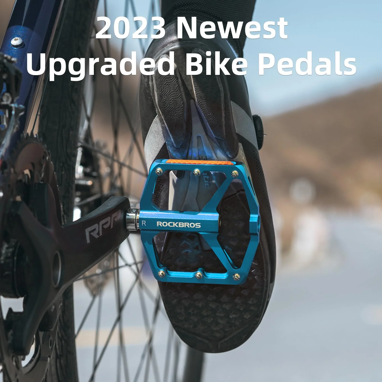 ROCKBROS MTB Reflective Aluminum Pedals 9/16" Sealed Bearing Lightweight - Image 10