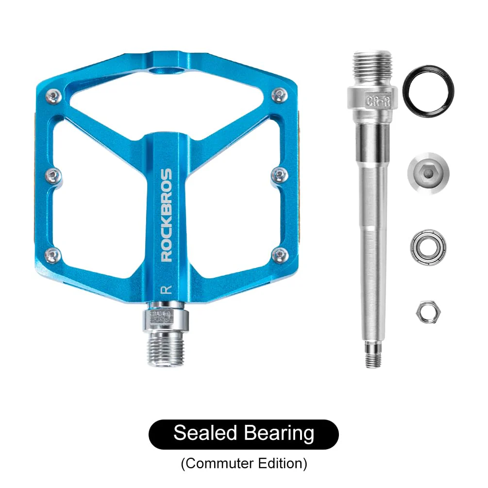 ROCKBROS MTB Reflective Aluminum Pedals 9/16" Sealed Bearing Lightweight - Image 12