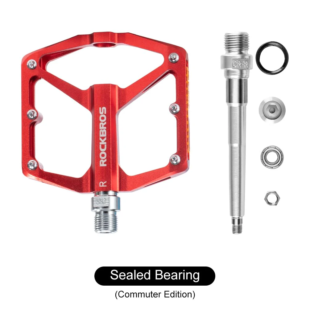 ROCKBROS MTB Reflective Aluminum Pedals 9/16" Sealed Bearing Lightweight - Image 19