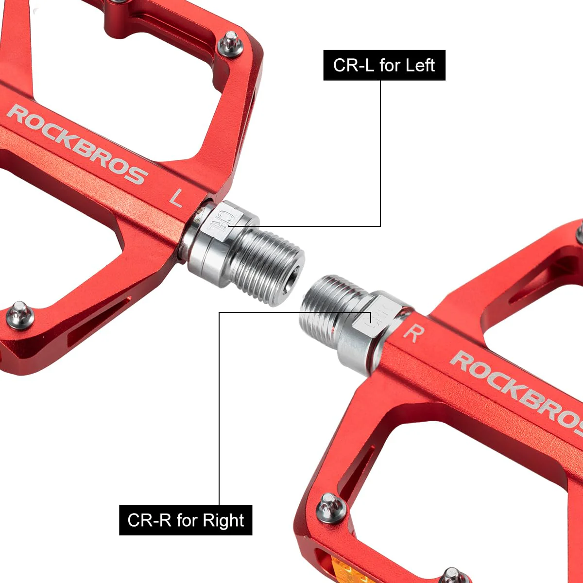 ROCKBROS MTB Reflective Aluminum Pedals 9/16" Sealed Bearing Lightweight - Image 20