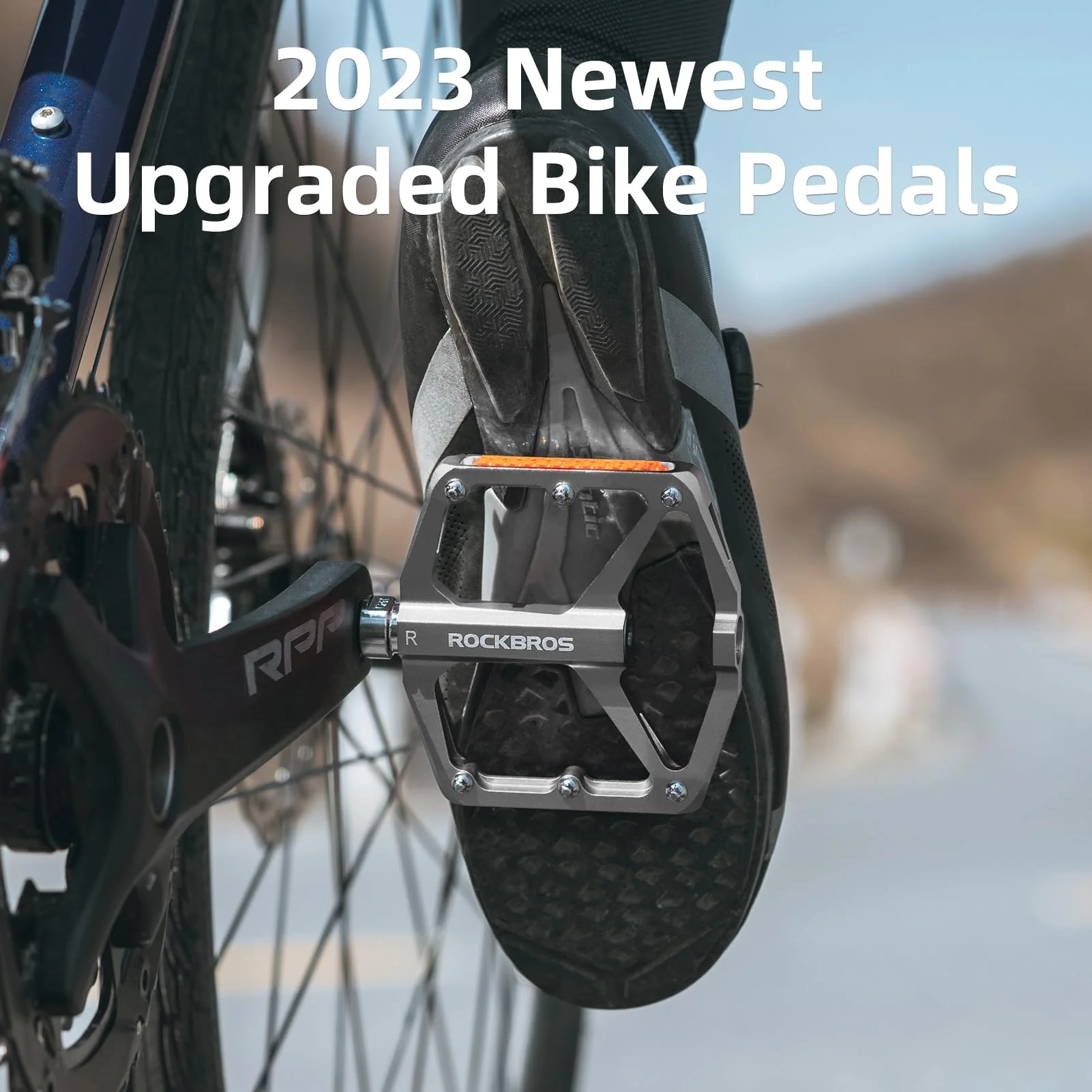 ROCKBROS MTB Reflective Aluminum Pedals 9/16" Sealed Bearing Lightweight - Image 23