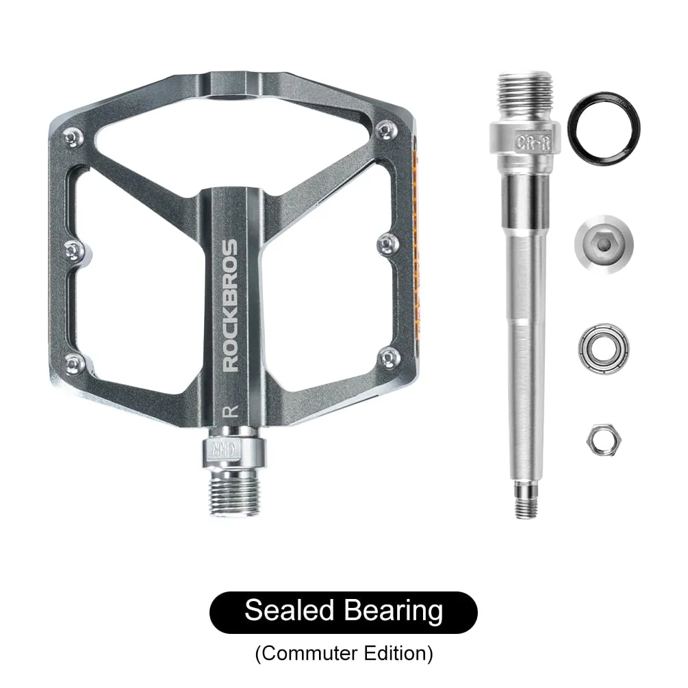 ROCKBROS MTB Reflective Aluminum Pedals 9/16" Sealed Bearing Lightweight - Image 26