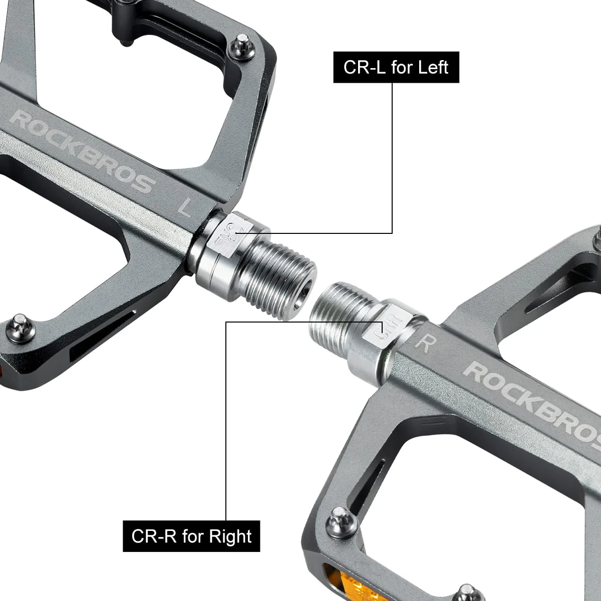 ROCKBROS MTB Reflective Aluminum Pedals 9/16" Sealed Bearing Lightweight - Image 27