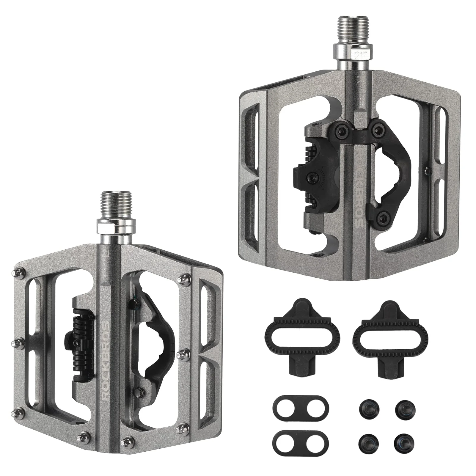 ROCKBROS MTB Aluminum Bike Pedals Compatible with SPD - Image 14