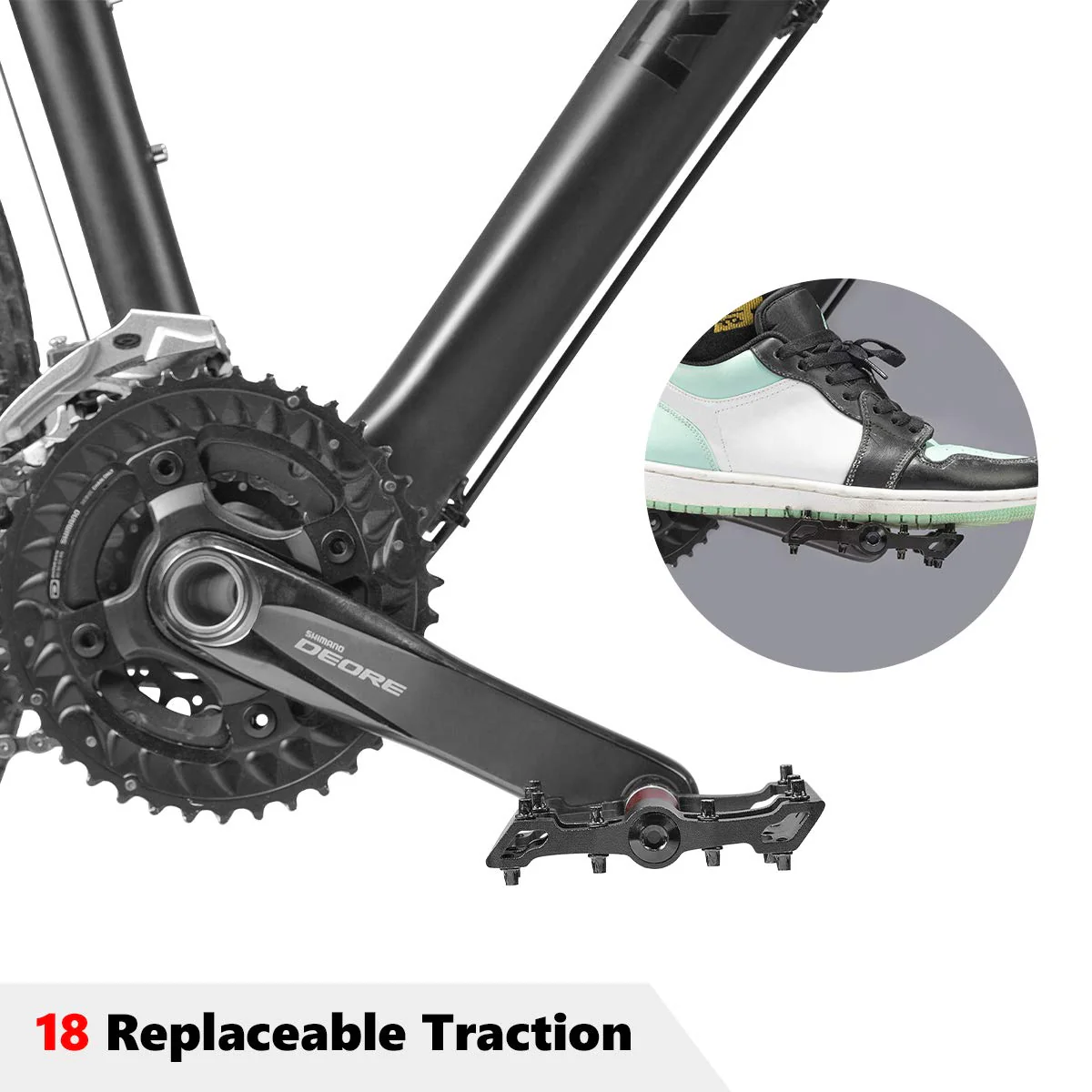 ROCKBROS MTB Pedals Platform Bike Pedal Aluminum 9/16" Bicycle Pedal Non-Slip Lightweight Flat Pedals for BMX Road Mountain Bikes - Image 12