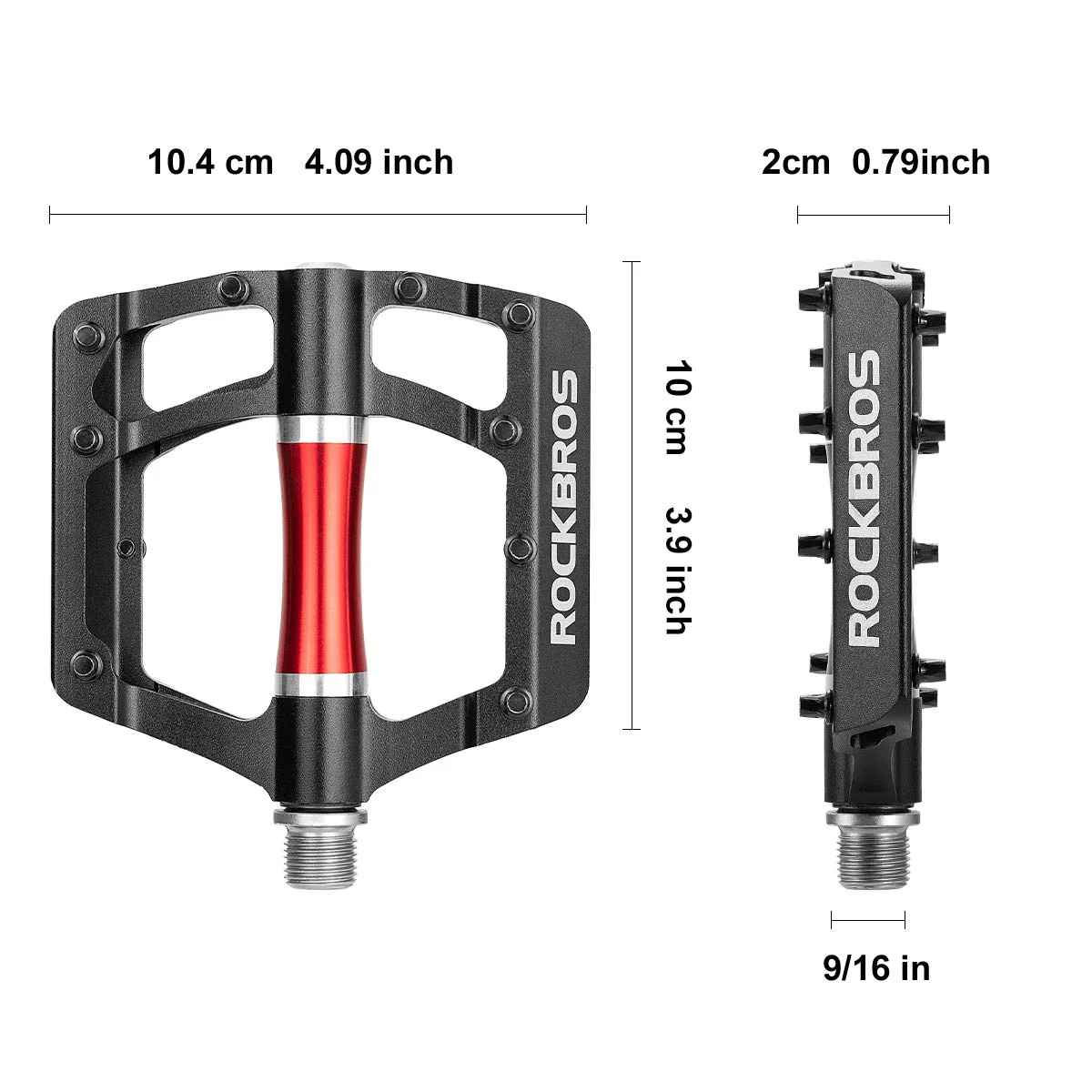 ROCKBROS MTB Pedals Platform Bike Pedal Aluminum 9/16" Bicycle Pedal Non-Slip Lightweight Flat Pedals for BMX Road Mountain Bikes - Image 14