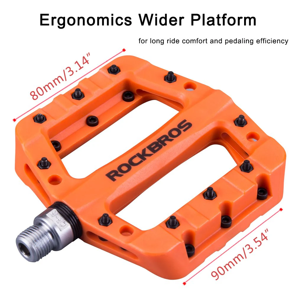 ROCKBROS Nylon Fiber Bicycle Platform Pedals for BMX MTB 9/16" - Image 22