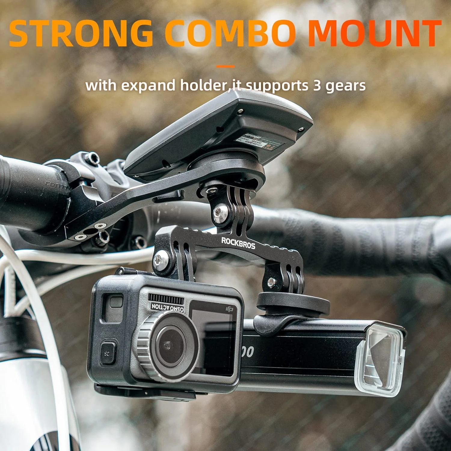 ROCKBROS Out Front Bike Mount Cycling Computer Mount Bike Handlebar 1.25''/ 31.8mm - Image 16