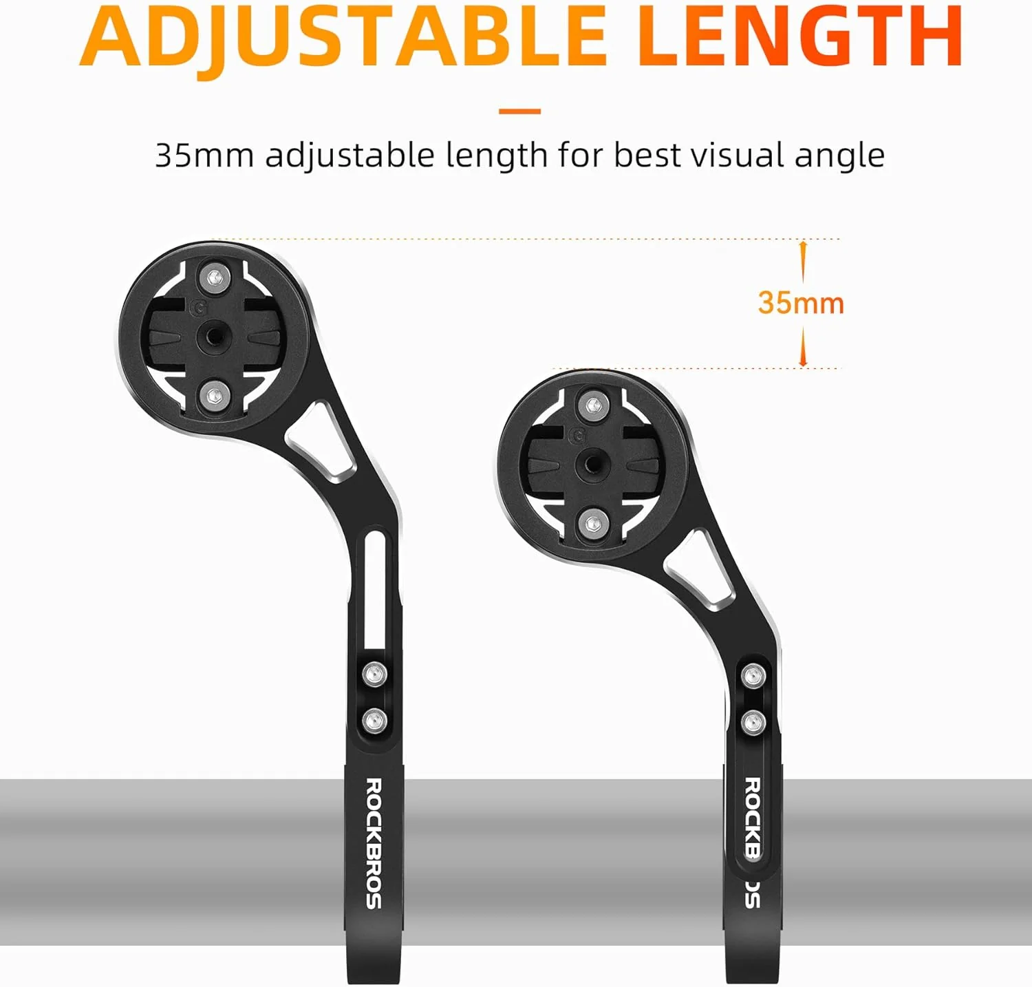 ROCKBROS Out Front Bike Mount Cycling Computer Mount Bike Handlebar 1.25''/ 31.8mm - Image 7