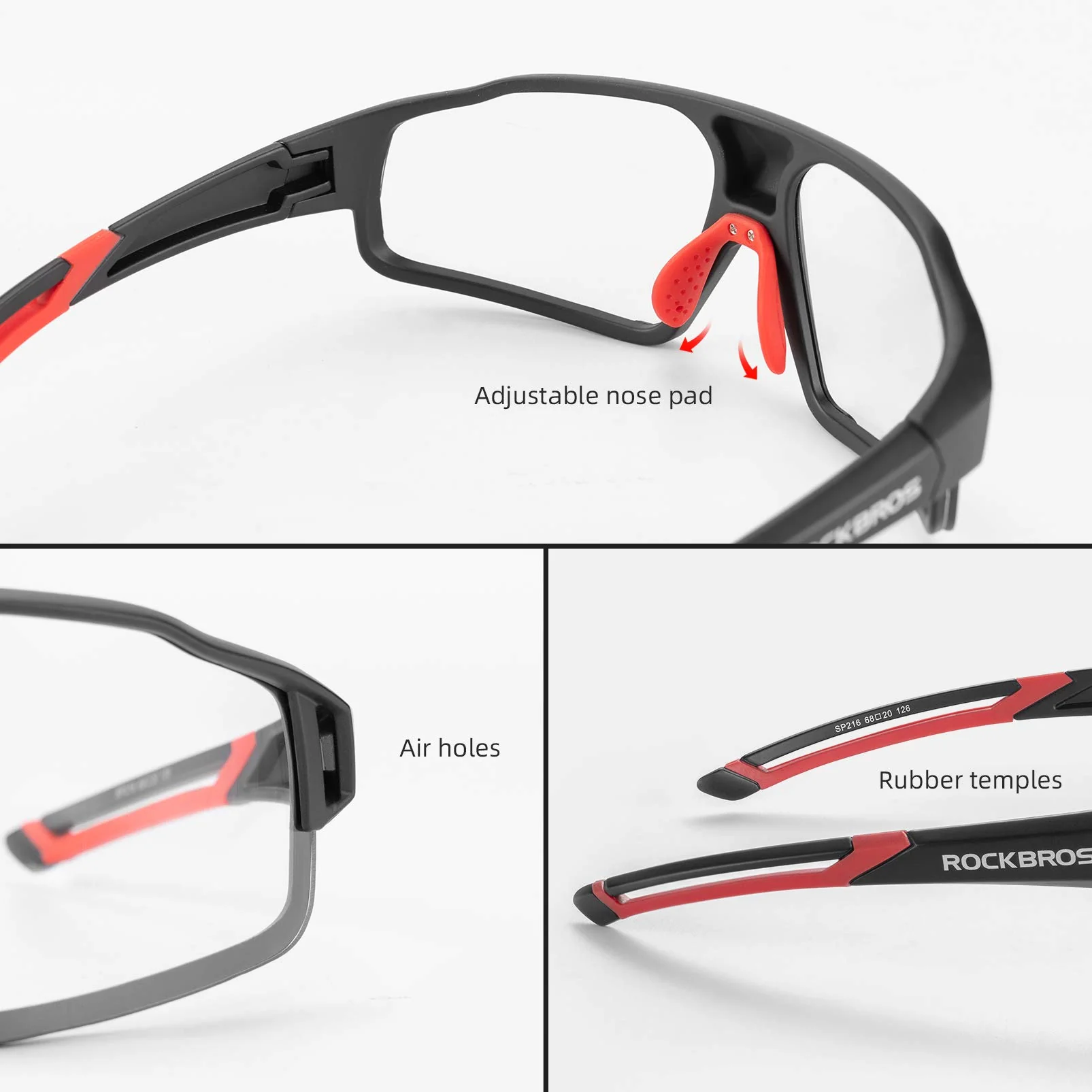 ROCKBROS Photochromic Cycling Glasses UV400 Lens - Image 12