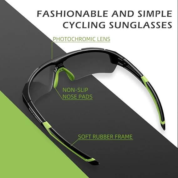 ROCKBROS Photochromic Cycling Sunglasses UV Protection Adaptive Lens - Image 12