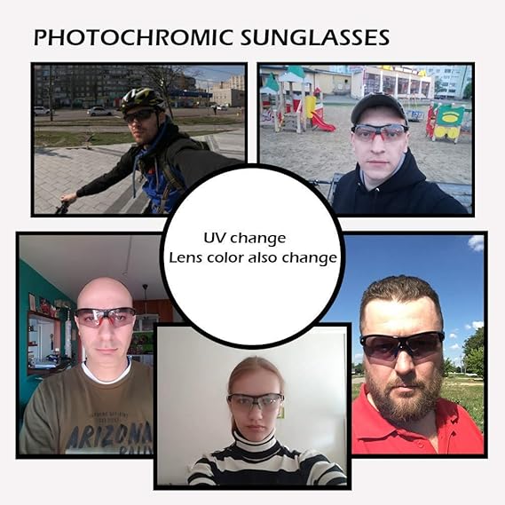 ROCKBROS Photochromic Cycling Sunglasses UV Protection Adaptive Lens - Image 18