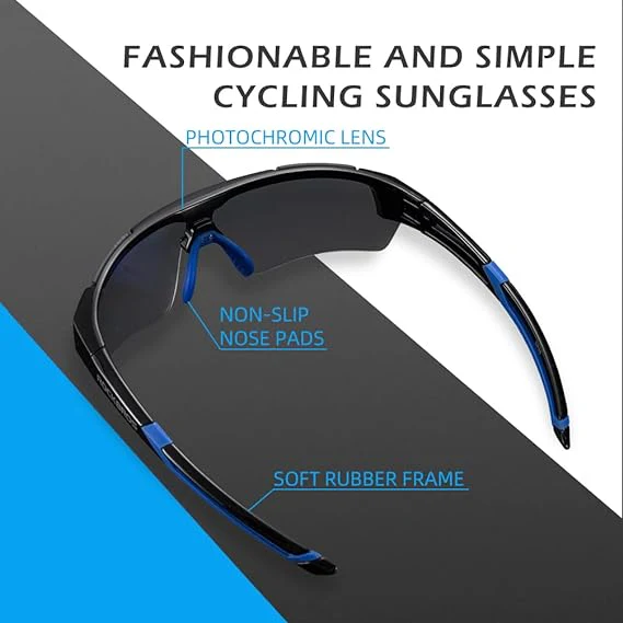 ROCKBROS Photochromic Cycling Sunglasses UV Protection Adaptive Lens - Image 7