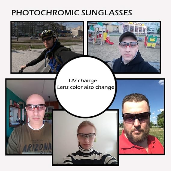ROCKBROS Photochromic Cycling Sunglasses UV Protection Adaptive Lens - Image 8