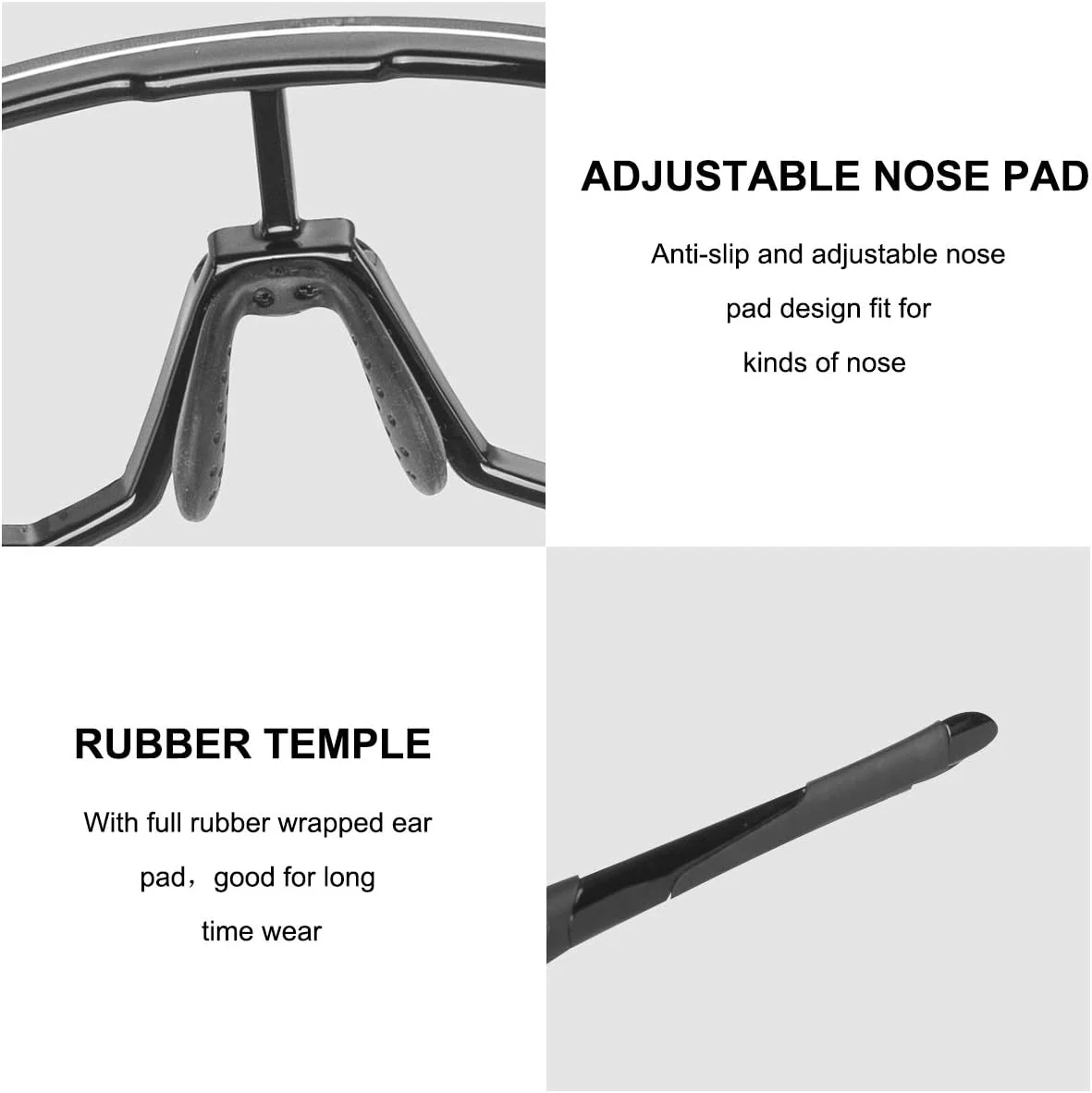 ROCKBROS Photochromic Cycling Sunglasses UV Protection Windproof Lightweight - Image 15