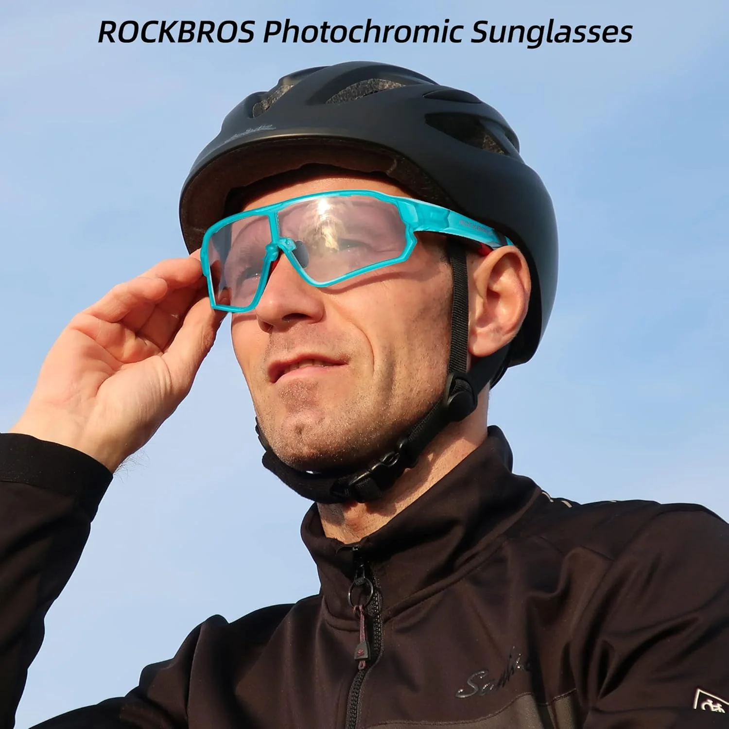 ROCKBROS Photochromic Cycling Sunglasses UV Protection Windproof Lightweight - Image 23